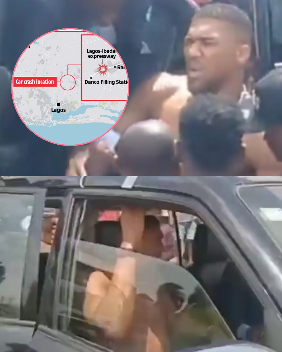 AJ’s Agony: Grim Moment Anthony Joshua Is Hauled From Mangled Car as Two Die in Nigeria Crash