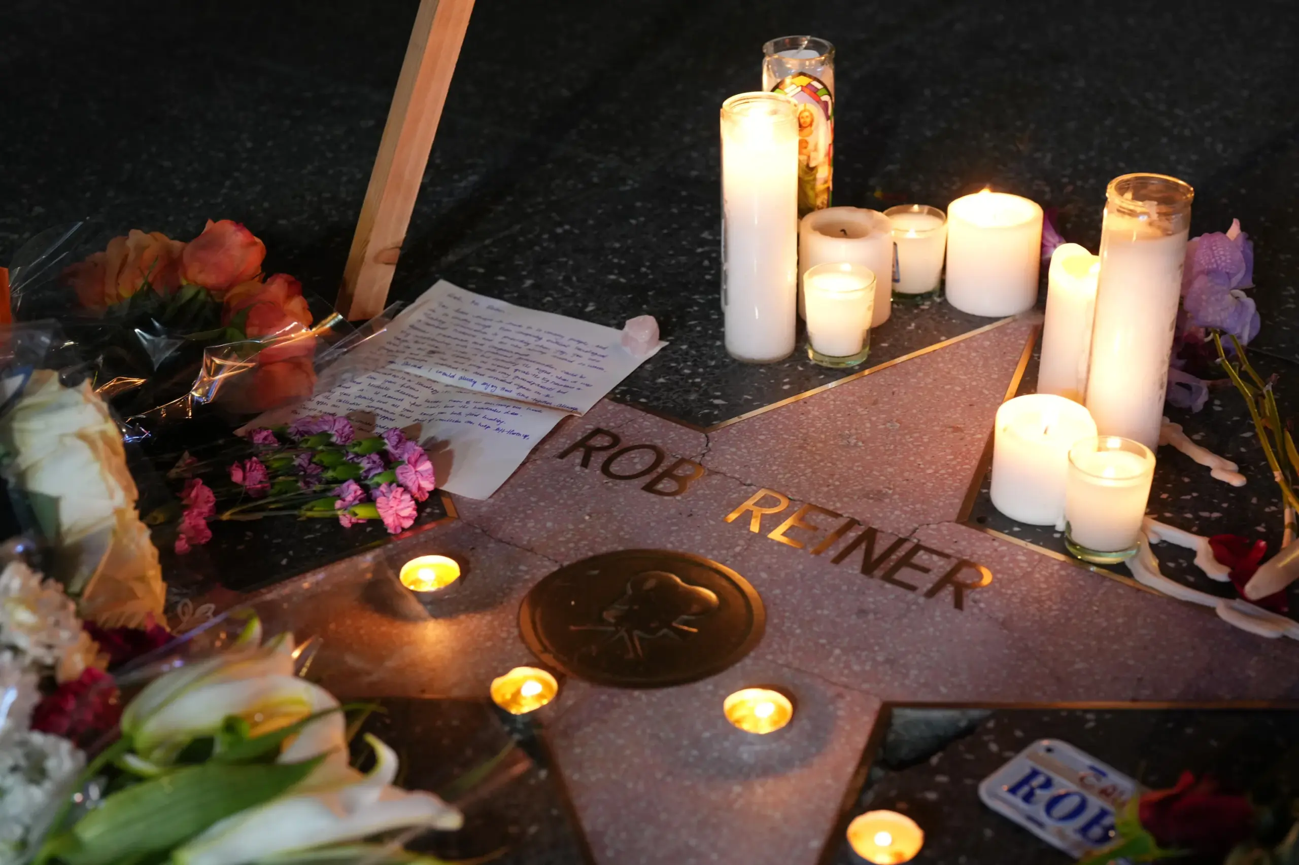 At Rob Reiner’s Brentwood Home, Shock and Sorrow Crowd Out the Frame