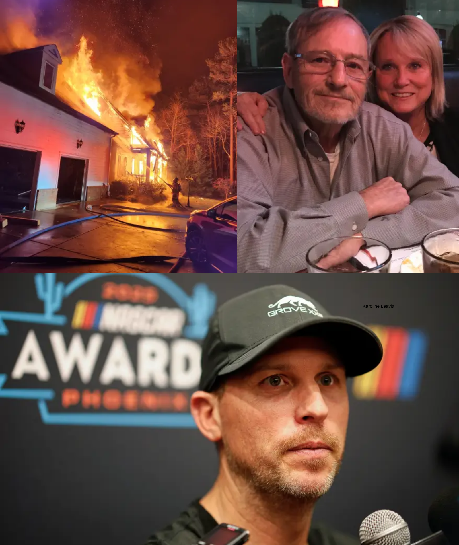 The father of NASCAR star Denny Hamlin has died in a house fire, and his mother has been hospitalized — what is her current condition?