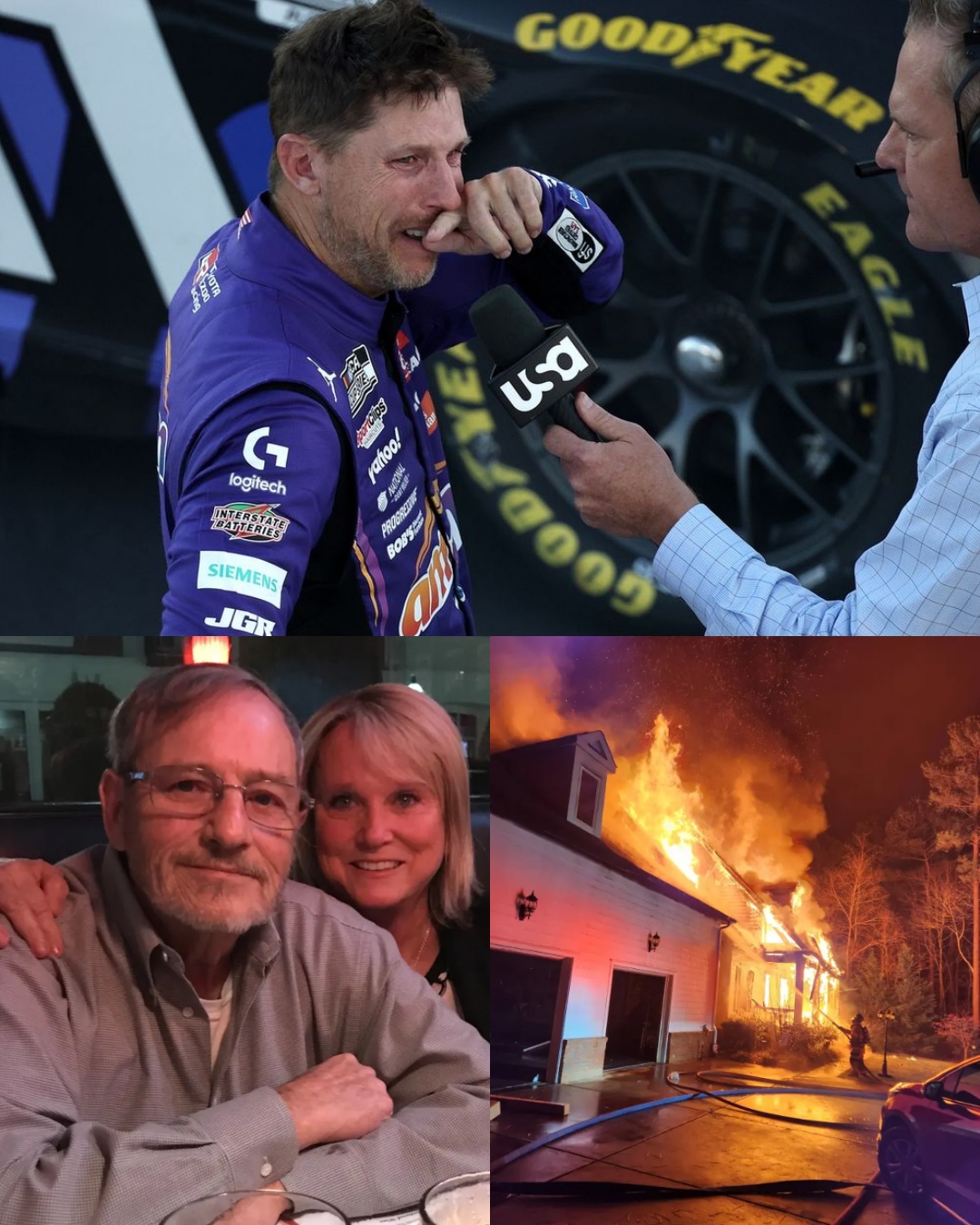 NASCAR star Denny Hamlin’s dad dies in house fire, mother hospitalized