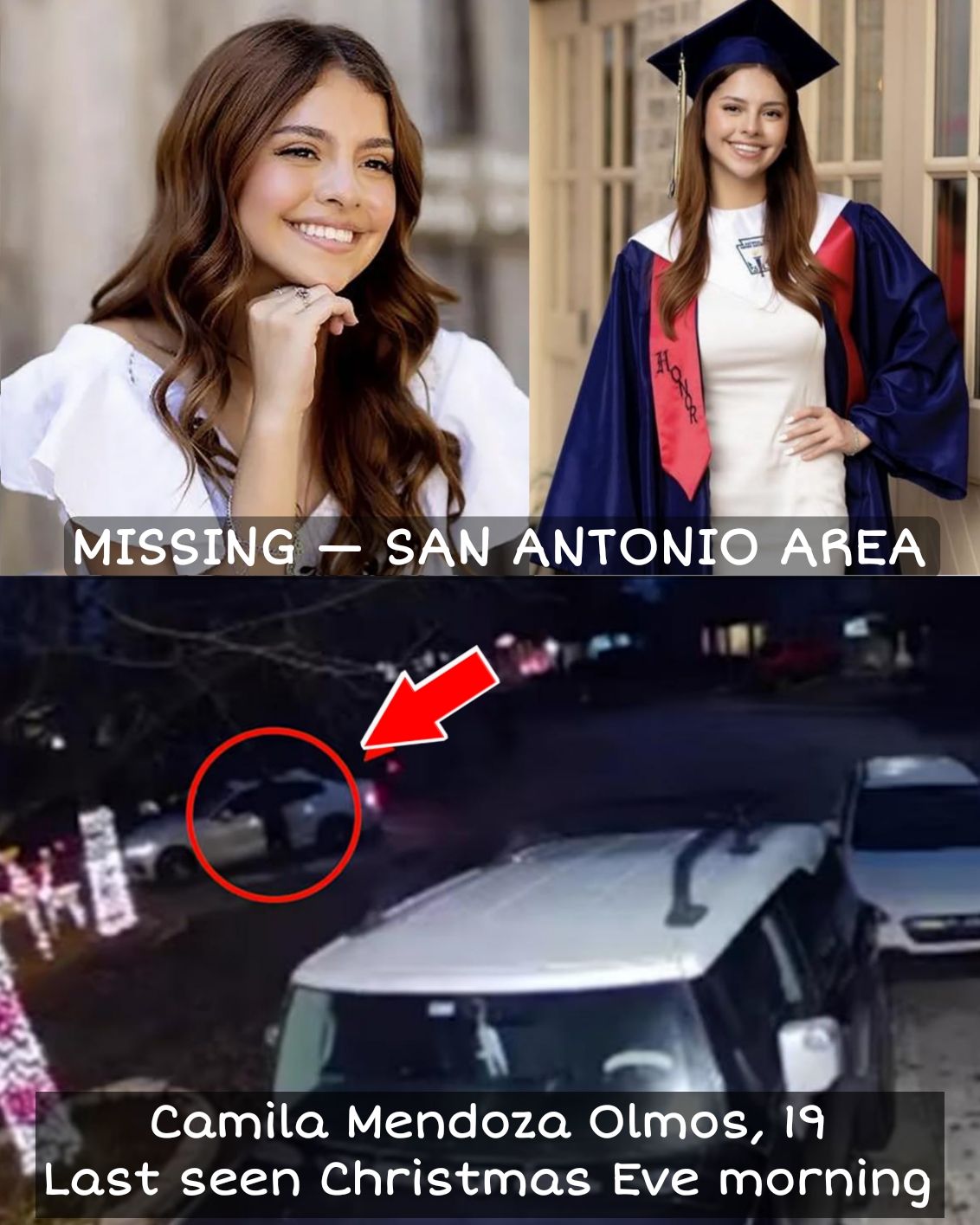 UPDATE: Forensic experts have confirmed the b/o::dy f/ou::nd is that of 19-year-old Camila Mendoza Olmos.