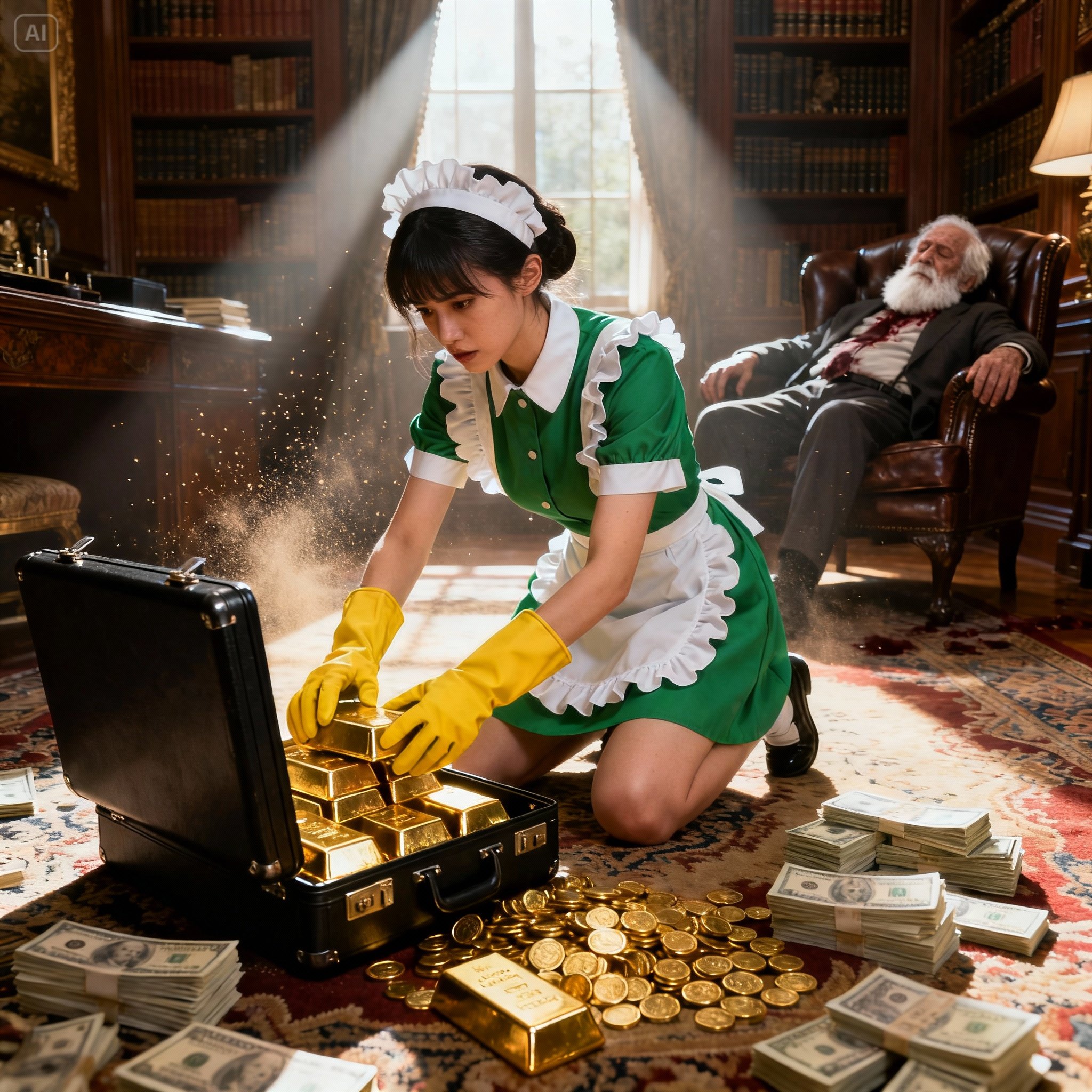 “A rich man pretended to be asleep with gold to test the poor maid’s daughter — but what the girl did shocked him!