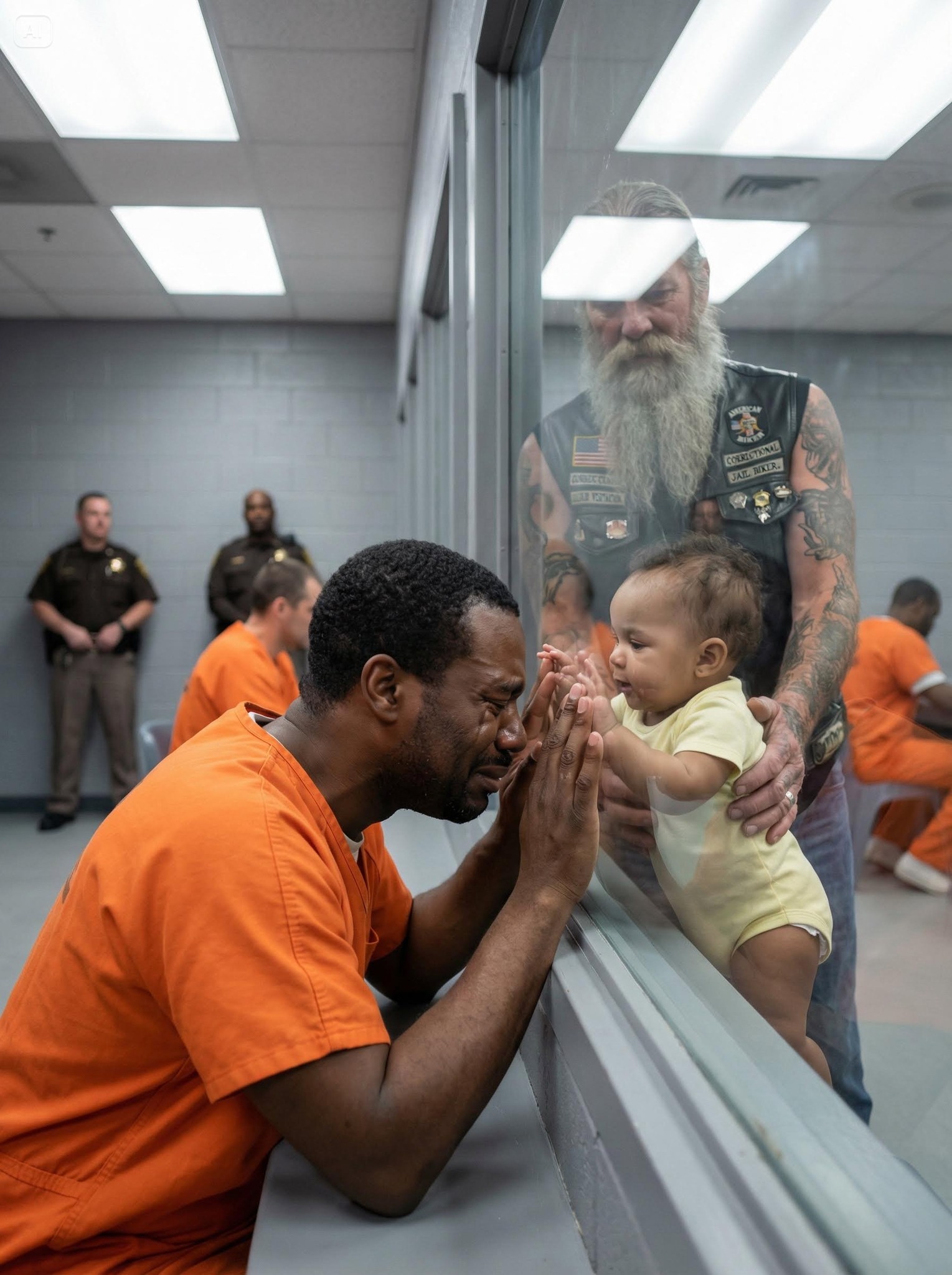 This biker brought my baby to prison every week for 3 years after my wife died and I had no one left to raise her.