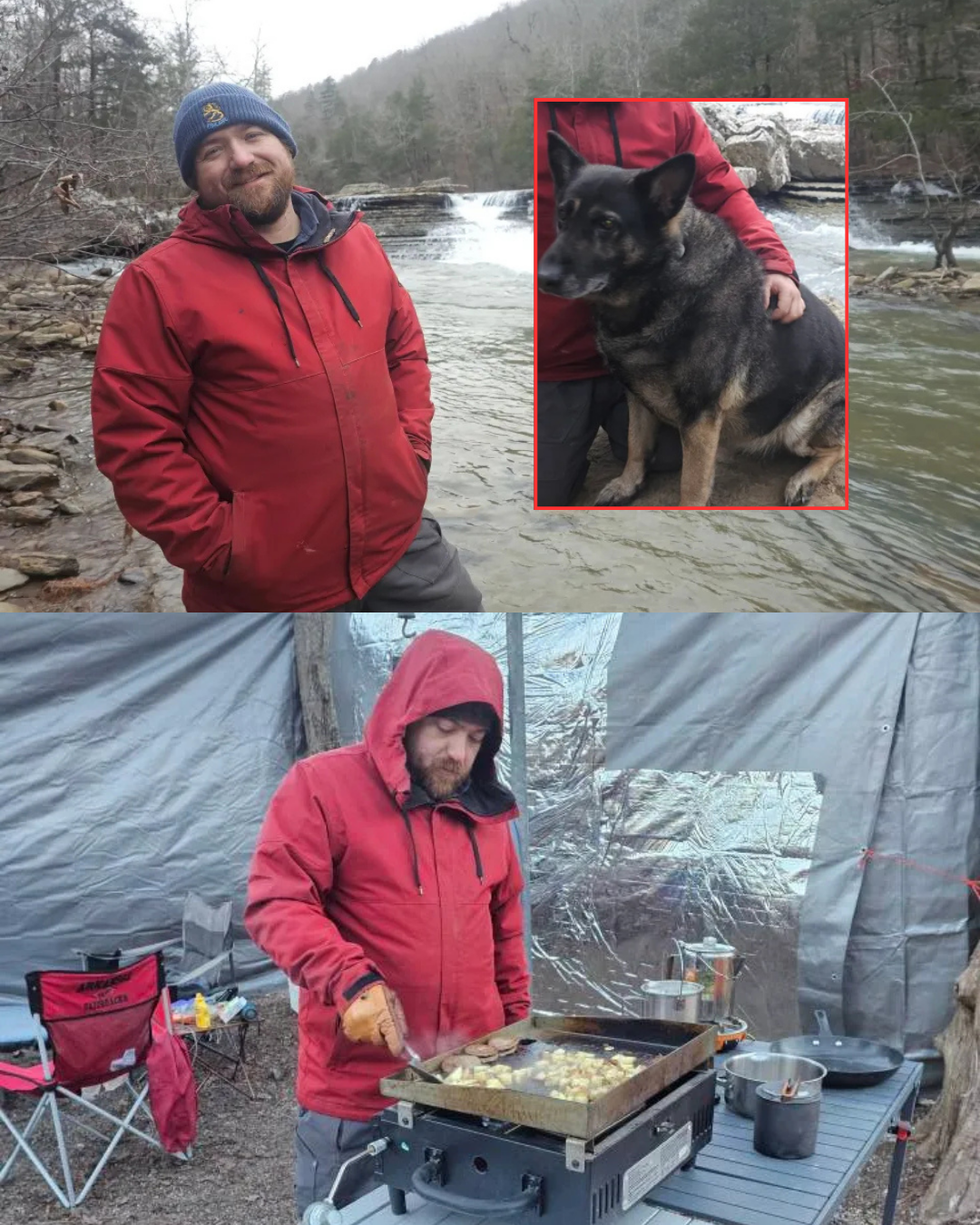 A witness who appeared alongside Chris Palmer and his dog when he went missing has given a full account of what happened