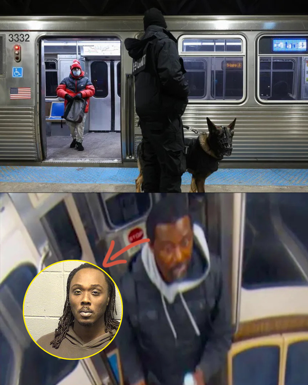 Suspect Accused of Ki/lling Sleeping Passenger on Chicago Train Allegedly Filmed the At/tack