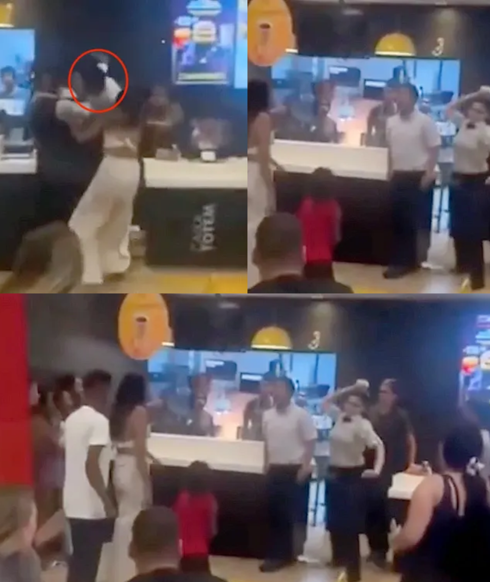 BREAKING NEWS: McDonald’s customer caught on camera launching flying k/ic/k at employee during hea/ted br/awl