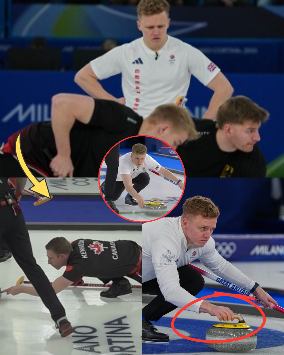 THE CONFRONTATION: Team GB stars CORNERED by rivals in the hallway!