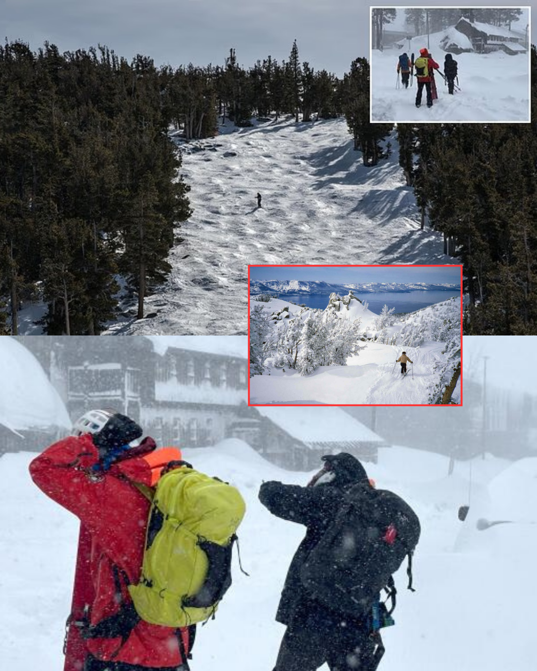 The d3aths of two skiers near Lake Tahoe have been confirmed, with body-mounted cameras revealing a video that is leaving the nation in tears