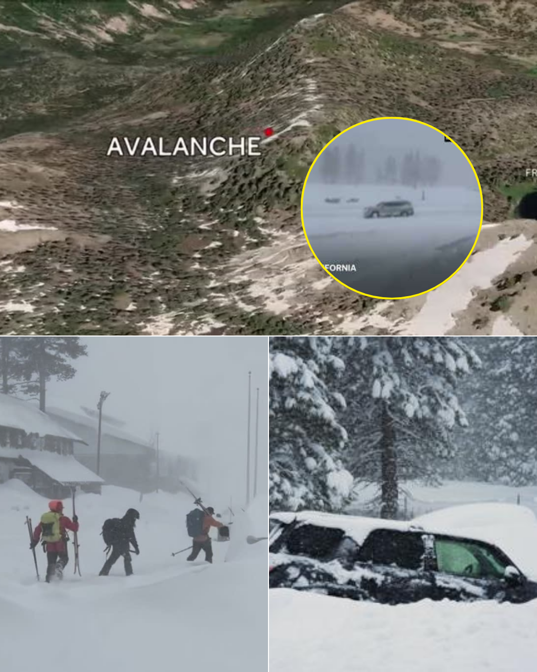 Latest Update: Initial information has been released regarding the three individuals who remain missing after the California avalanche