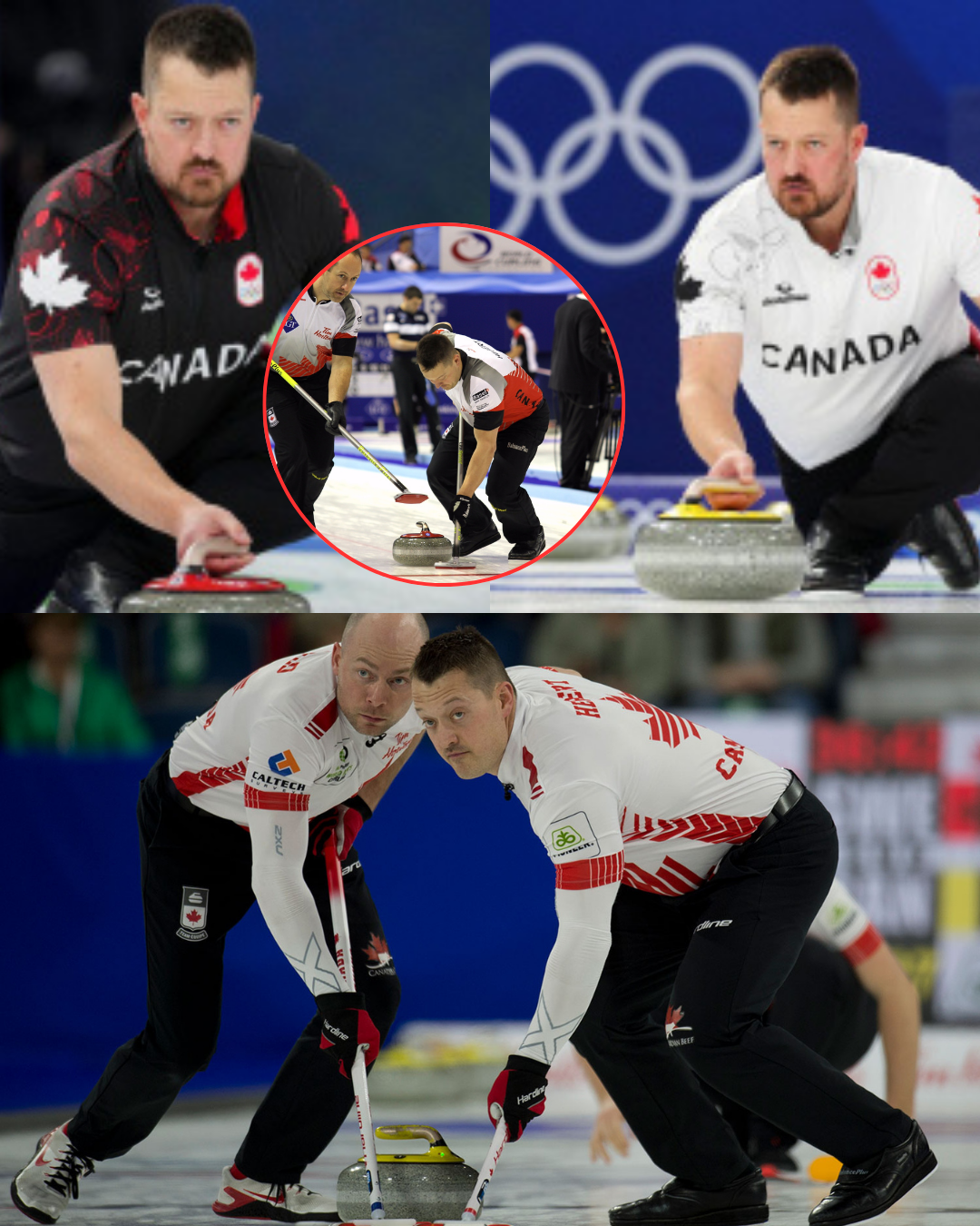 Canadian gold medalist Ben Hebert takes aim at Sweden’s Oskar Eriksson amid the Olympic curling dispute