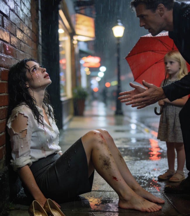 “Don’t hurt me, I’m wounded,” the millionaire pleaded… and the single father’s reaction left her speechless. “Please, don’t hurt me. I can’t walk