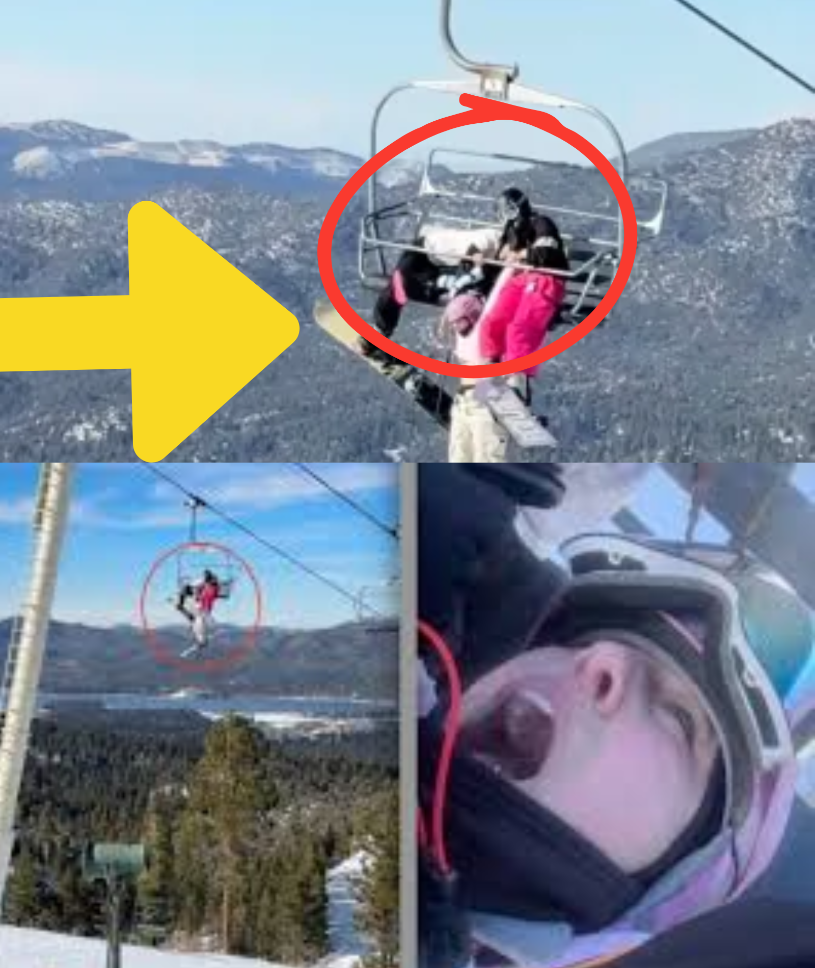 DEVELOPING: A tense video shows a California woman suspended from a ski lift while others work to bring her down safely — the last 10 seconds have left many stunned