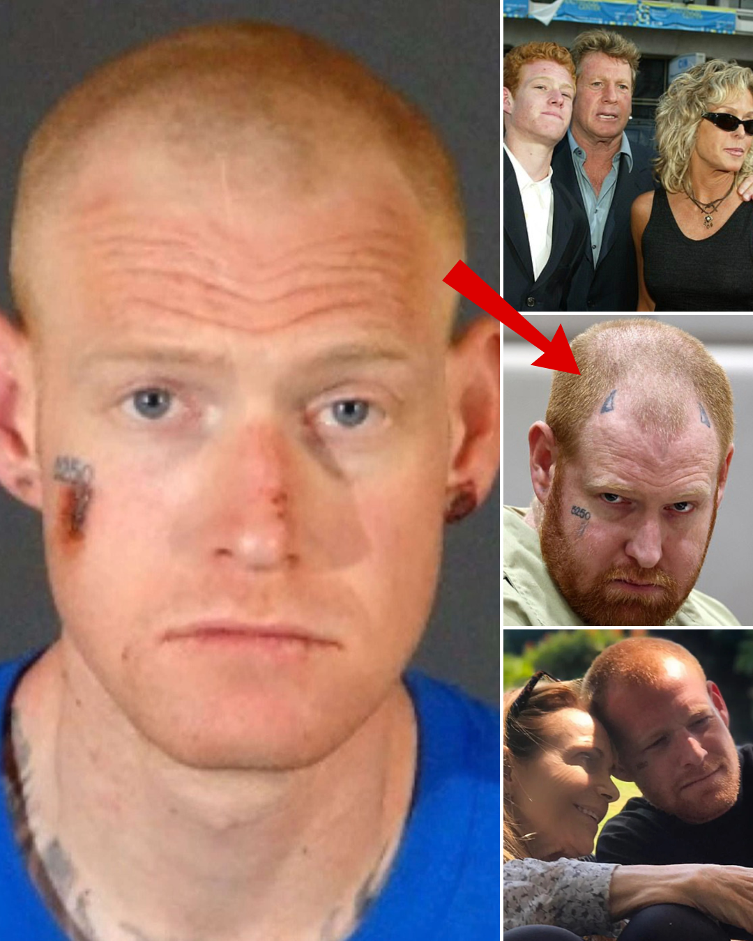 DISTURBING DETAIL: A chilling forehead tattoo on Farrah Fawcett’s son has stunned observers as he appeared in court facing attempted murd3r charges