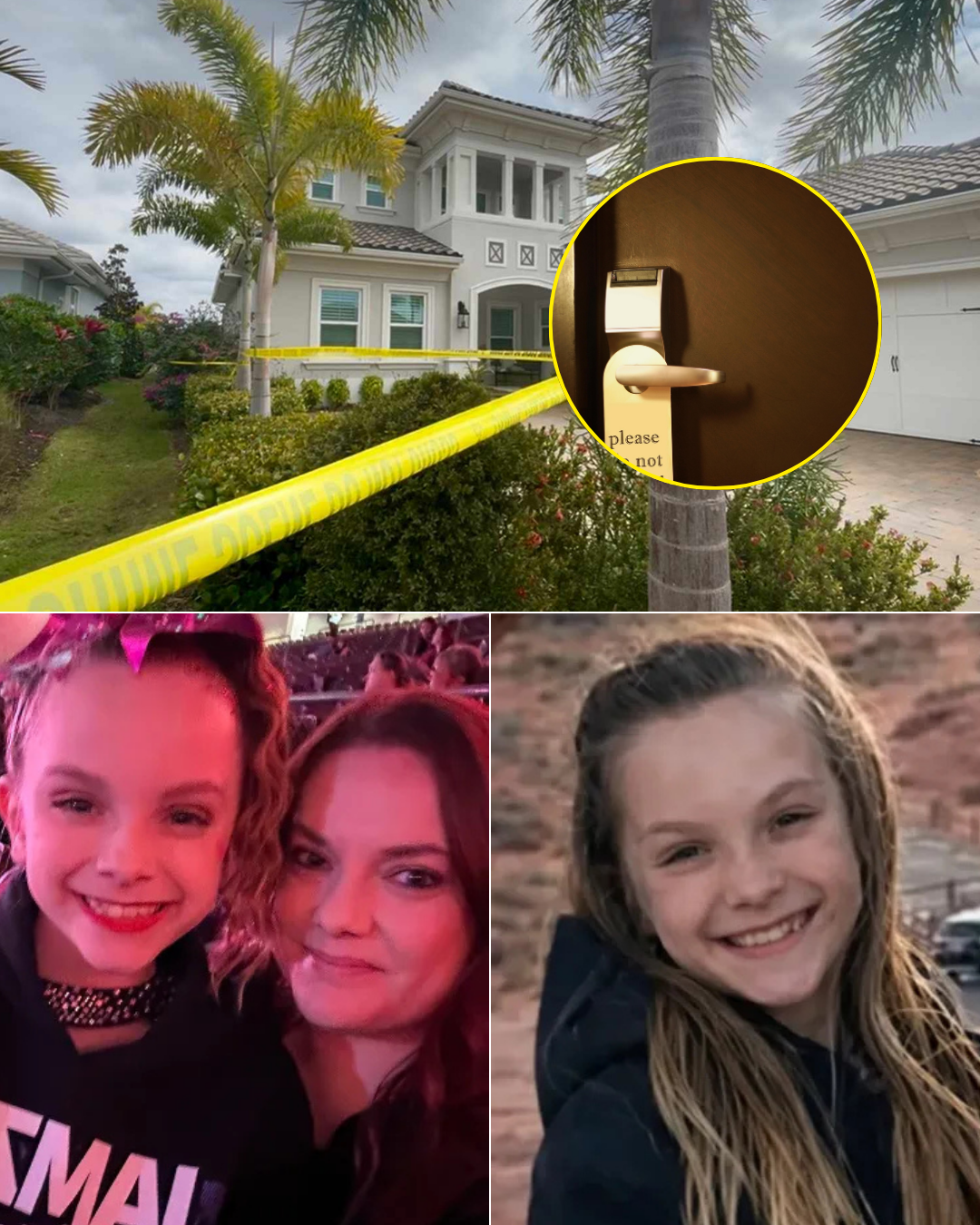 CH!LLING DISCOVERY: A six-word message was found on the hotel room door where Addilyn Smith and her mother were discovered d3ad