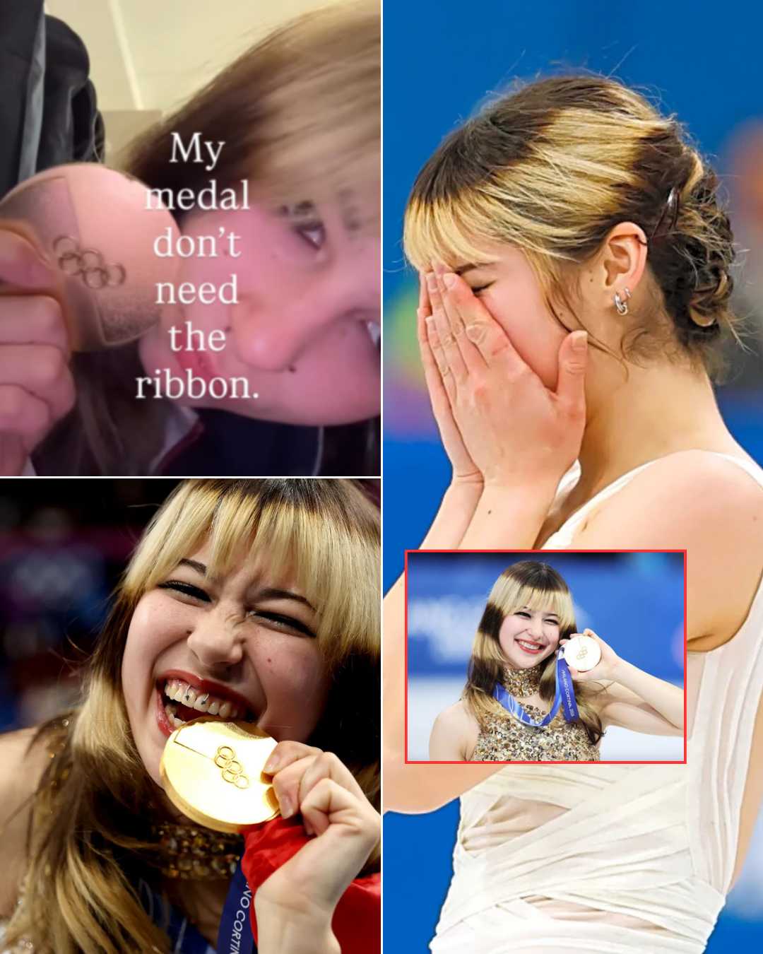 Alysa Liu becomes emotional while unveiling a 20-second clip she says confirms the gold medal is rightfully hers