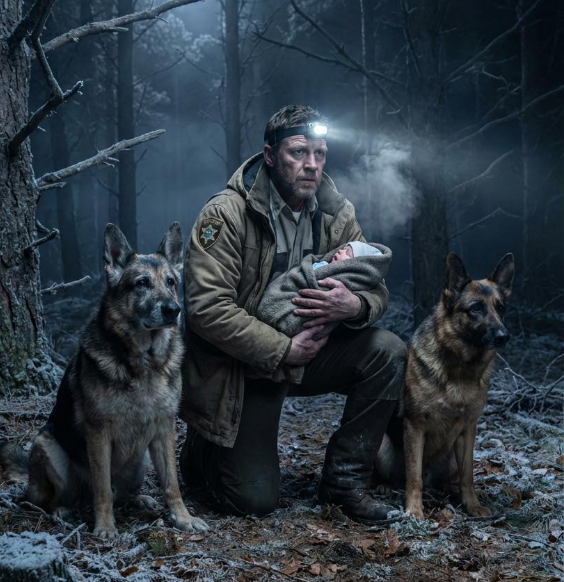 “I discovered your newborn shivering inside a tree hollow—and my retired K-9 looked at that baby as if he recognized him.”