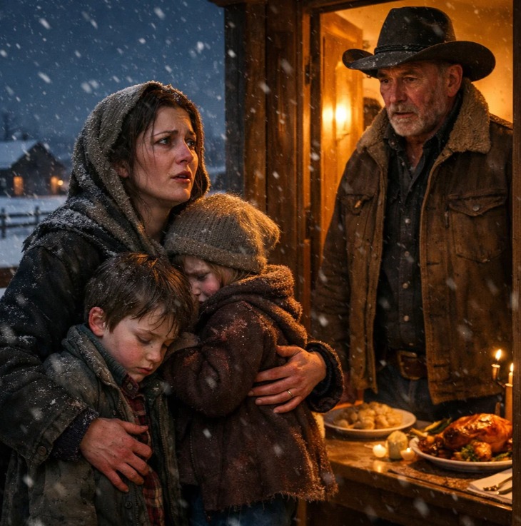 My Children Are Hungry, She Cried on Christmas Eve — Rancher Set the Table and Said “Sit Down.” !