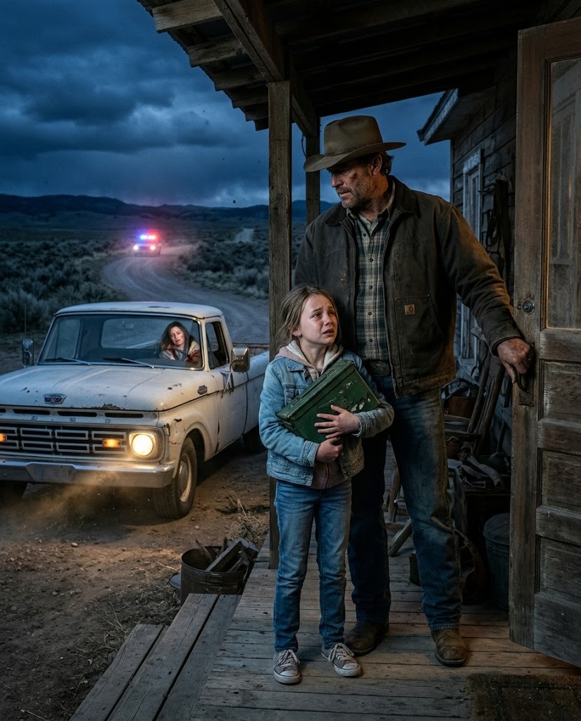 The first thing I heard was a little girl’s fist hitting my ranch door hard enough to rattle the glass