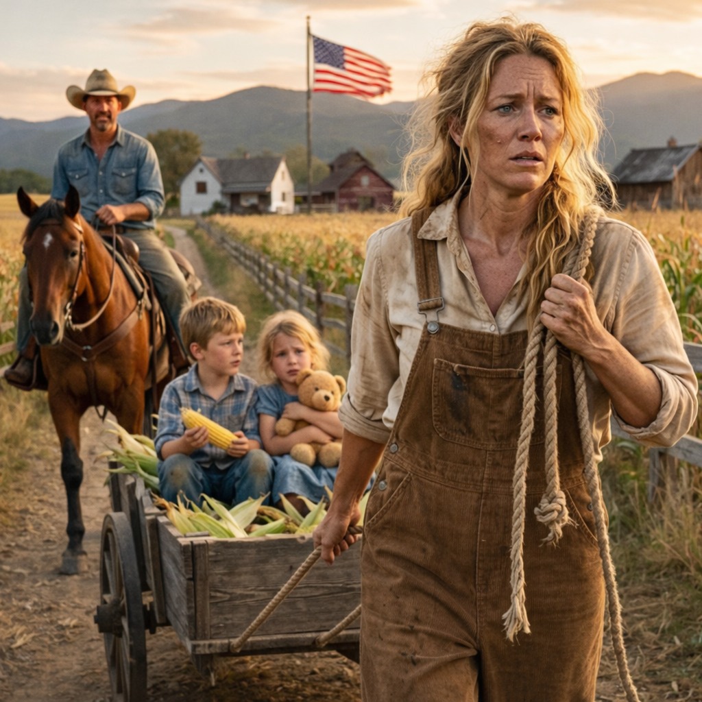 Widowed Farmer Finds a Mother Pulling a Wagon With Her Kids – His Discovery Changes Everything… I almost drove past her…