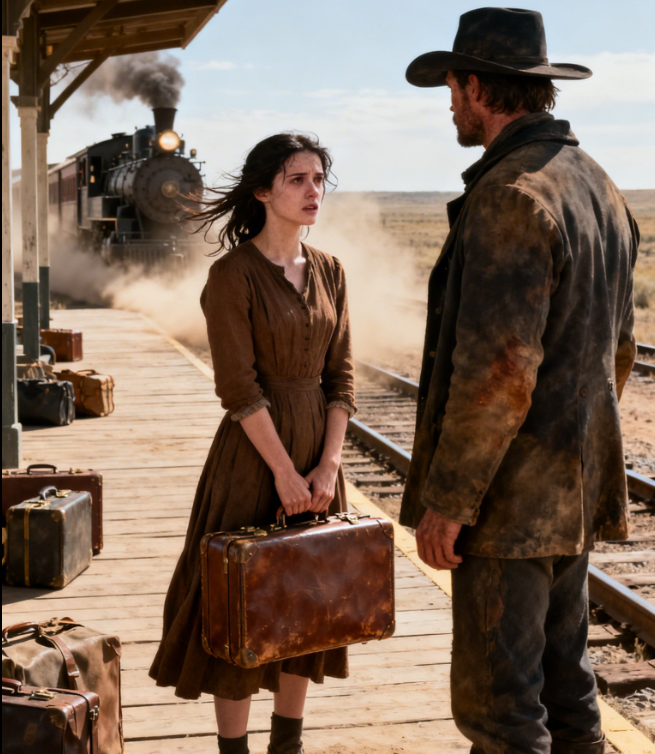 She Took Her Mother’s Place on the Train — The Cowboy Looked at Her and Said “I’ll Take You”  The cowboy did not ask her name.