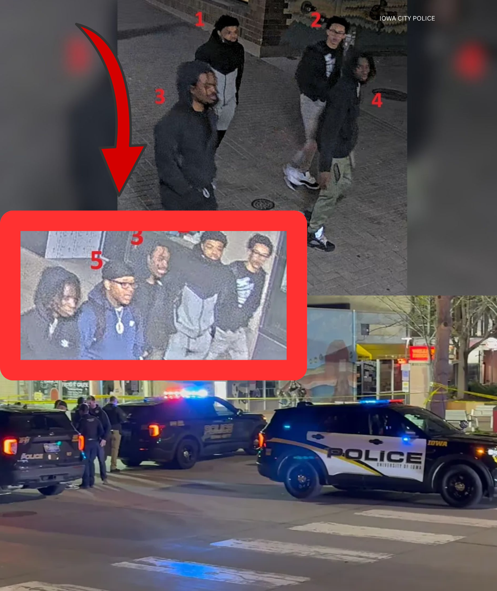 BREAKING: Five injured in a shooting near the University of Iowa, including three students — FORENSIC EXAMINATION completed, the suspect has been IDENTIFIED