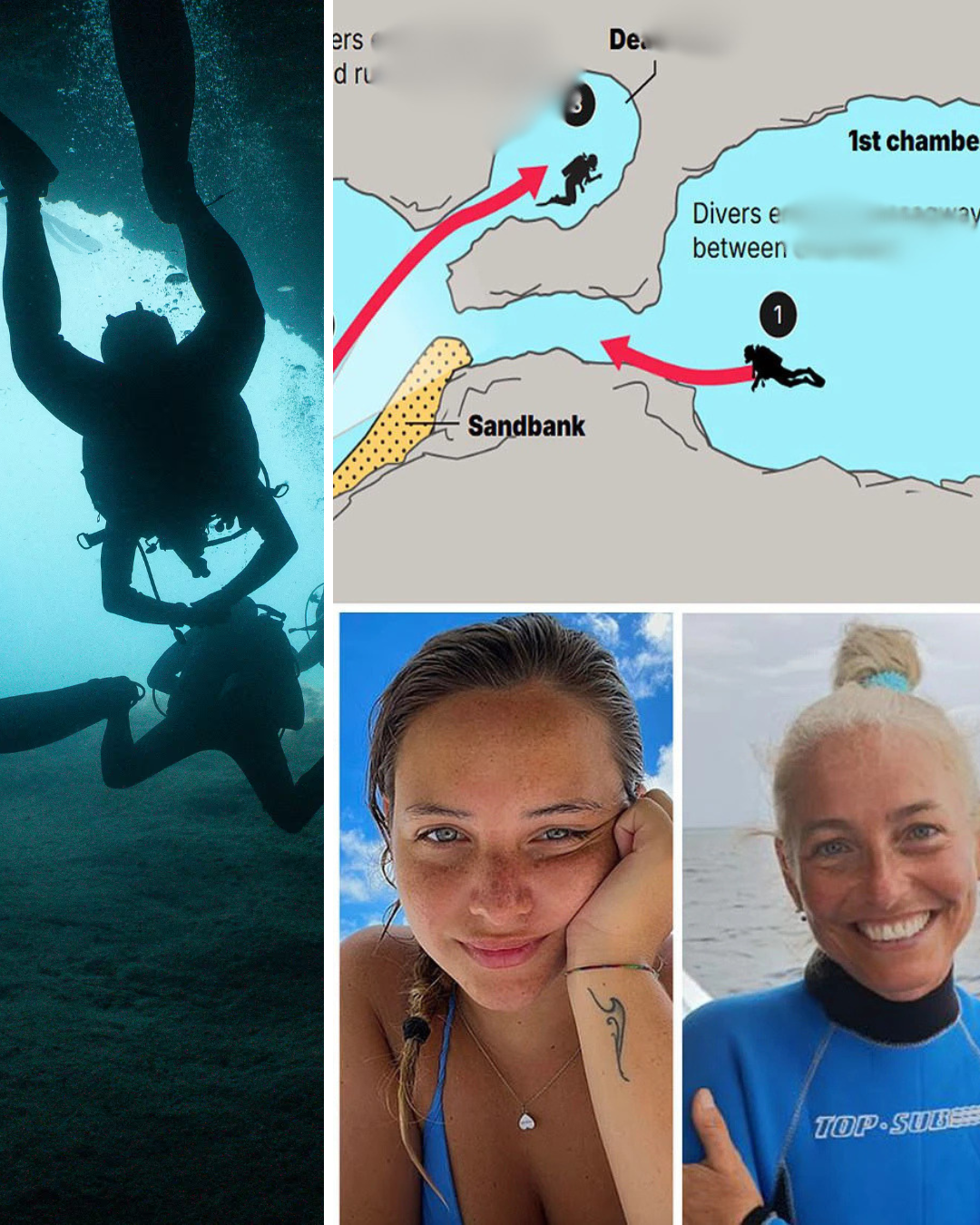 Inside The Cave: Haunting images have emerged from the shark cave in the Maldives where five divers l0st their lives