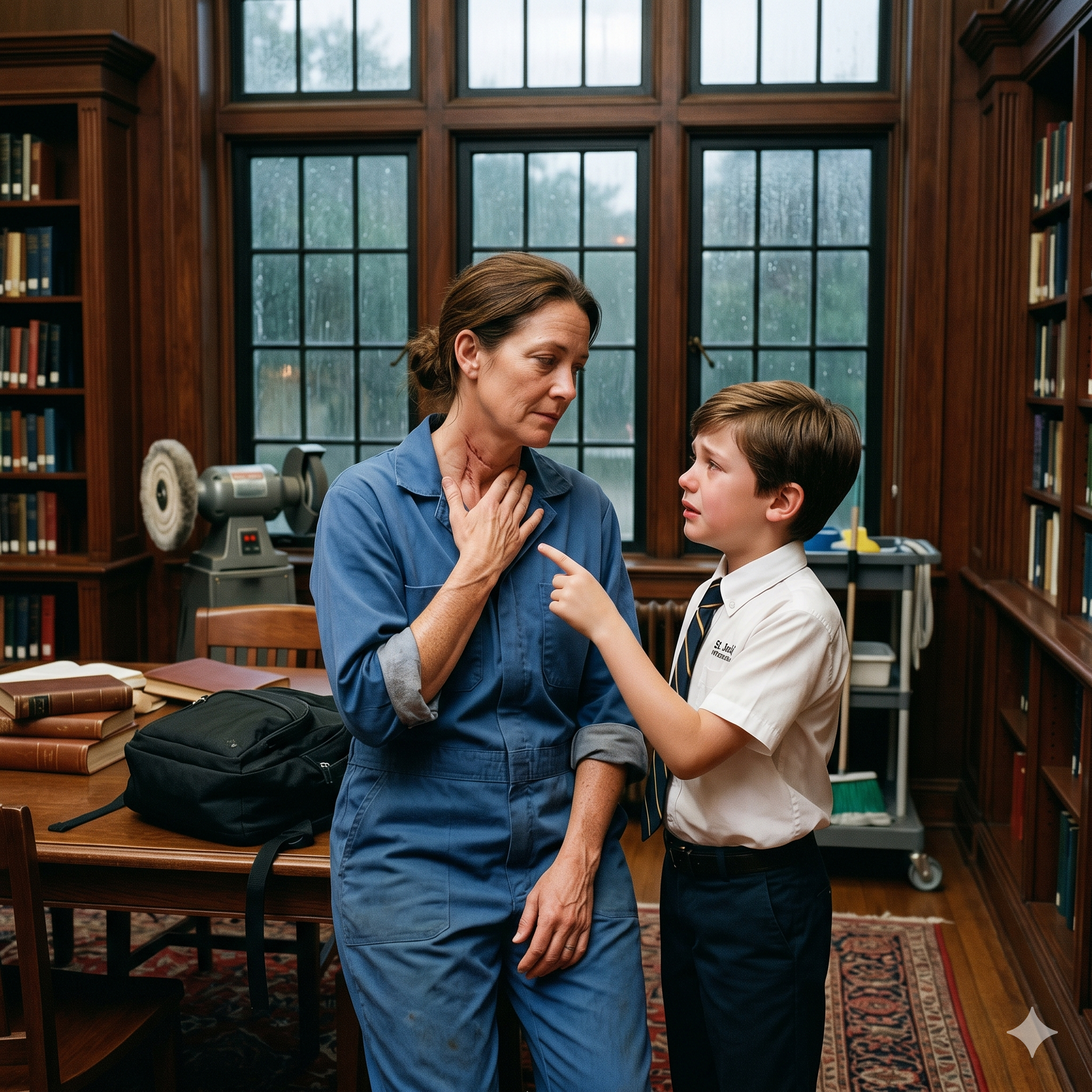 The Millionaire’s Son Called a Janitor ‘Mom’… Then She Recognized the Scar on His Neck