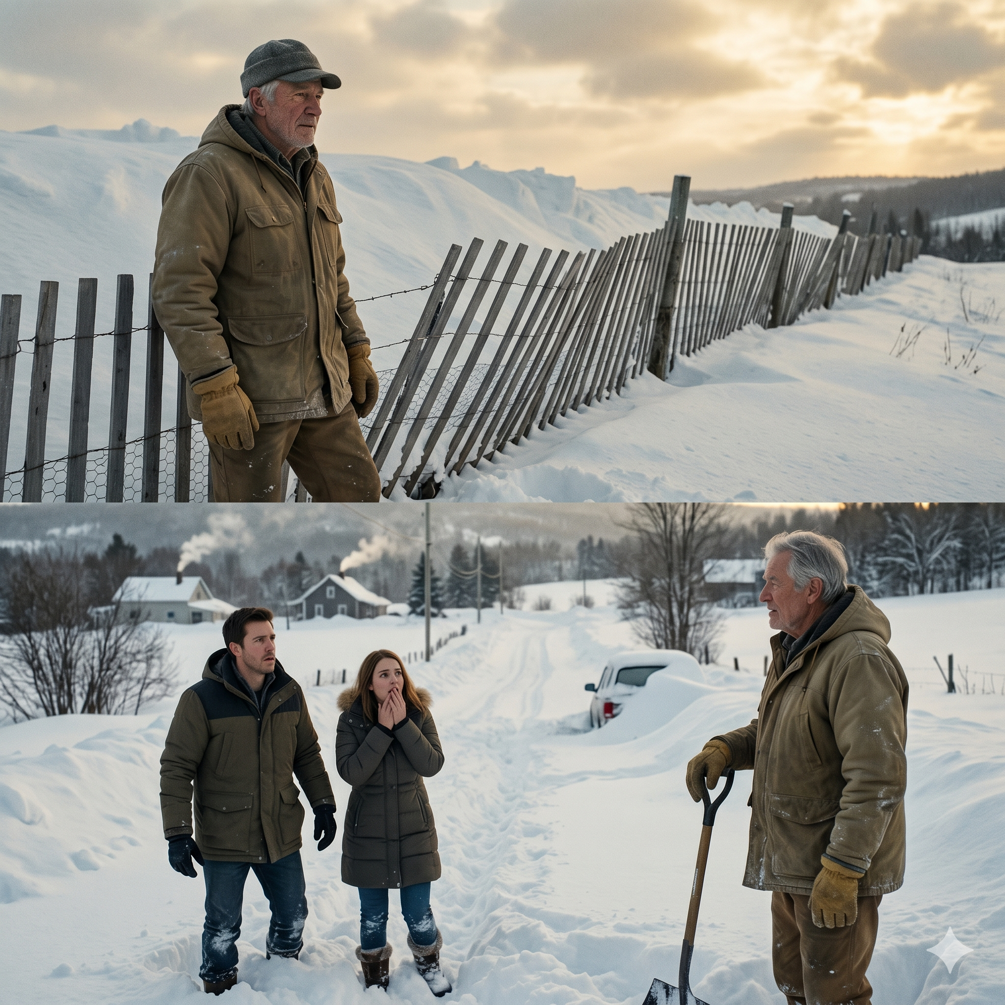 They Laughed When He Built a Fence With Holes… Until the Blizzard Buried the Road