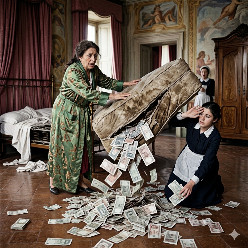 “SHE THREW A FILTHY OLD MATTRESS AT HER MAID LIKE TRASH… BUT WHEN THE SEAMS RIPPED, PURE CASH POURED OUT.”
