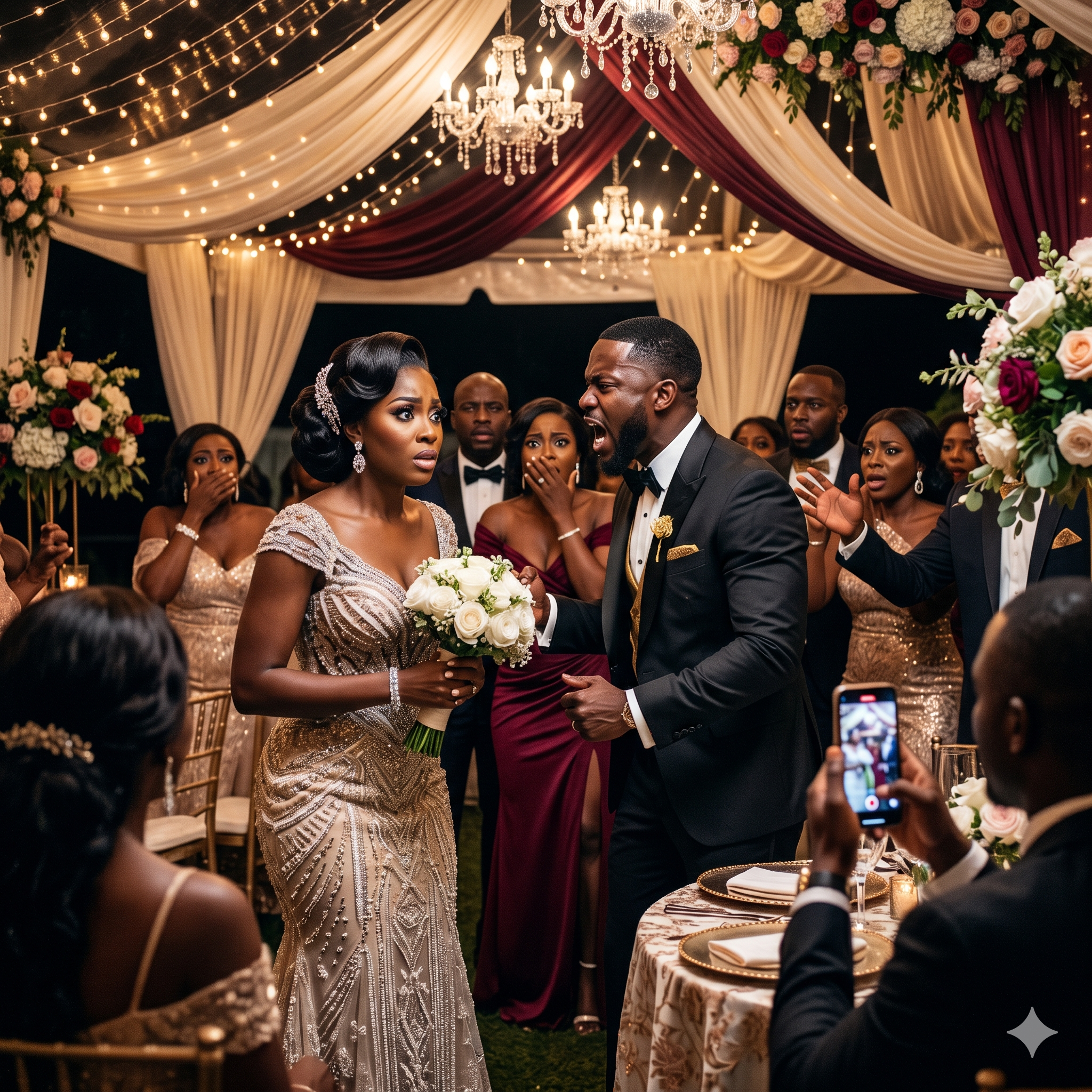 THE GROOM HIT HER AT THE WEDDING… THEN THE BRIDE CALLED THE WOMAN IN THE BACK ROW
