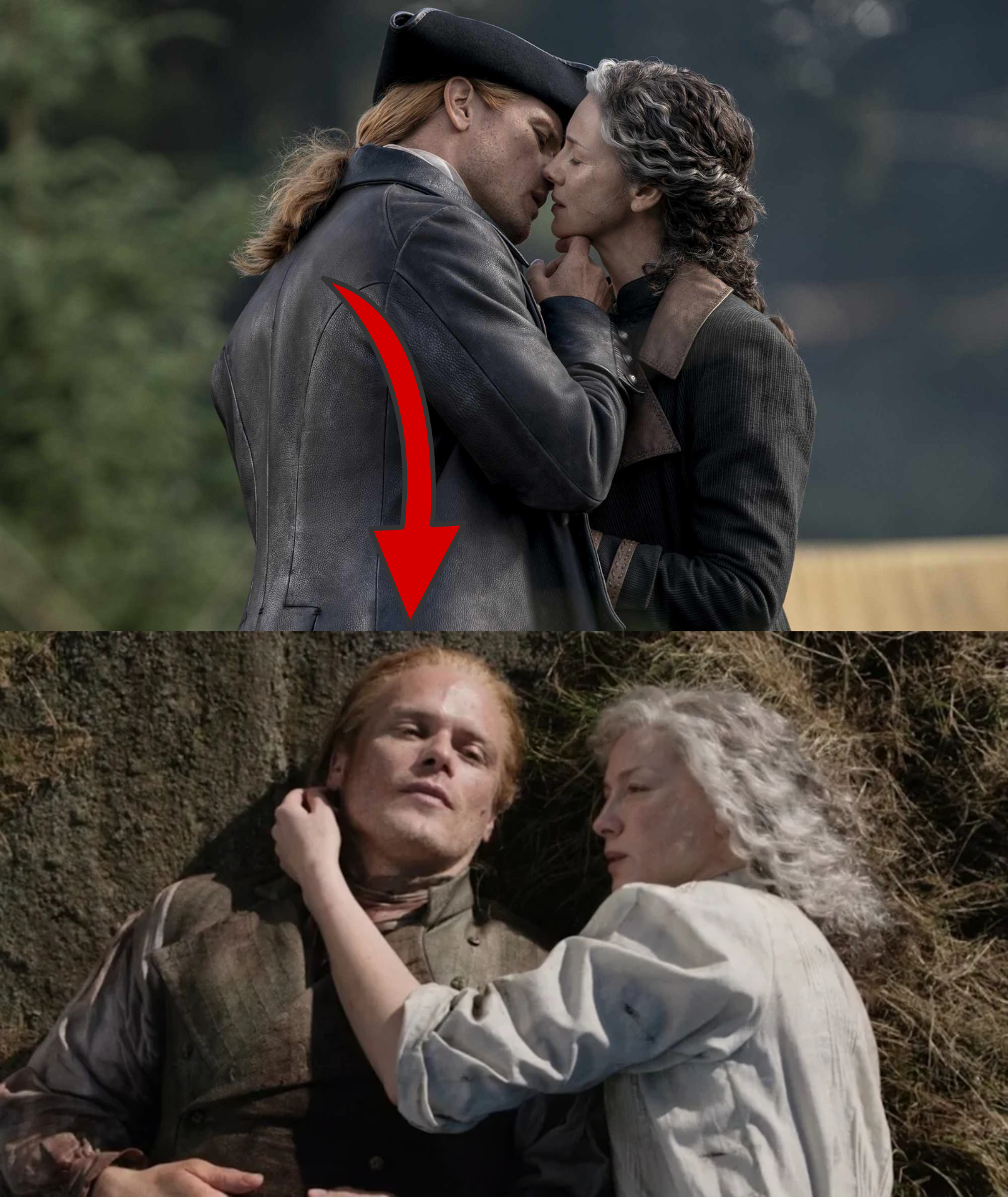The Outlander finale has OFFICIALLY been revealed, connecting the Adawehi prophecy to Claire’s mysterious blue light healing power — the very same force that has appeared before