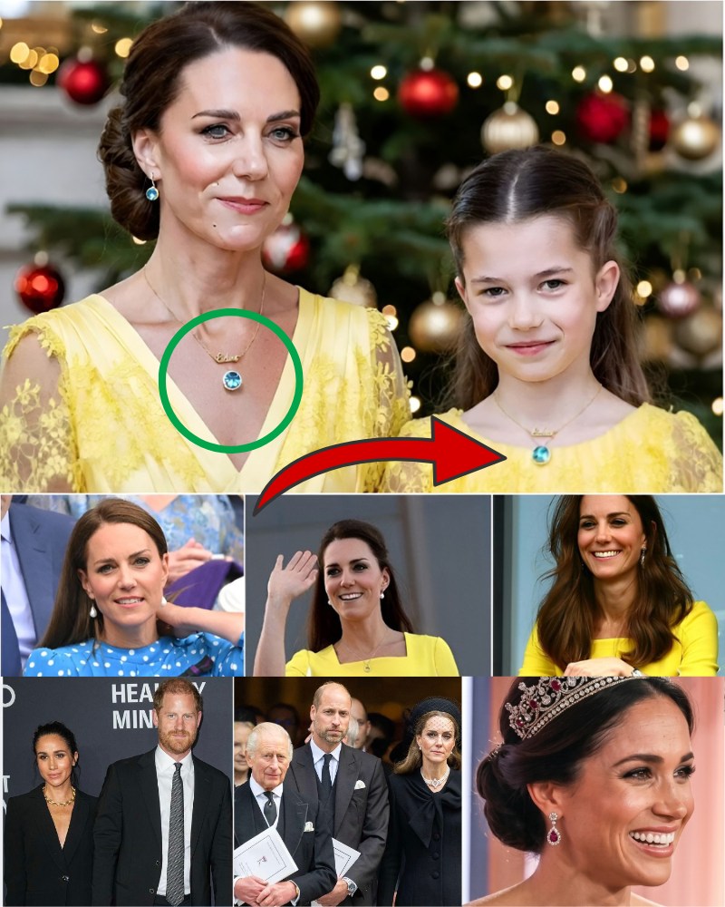 Princess Catherine and Daughter Charlotte Mesmerized the World in Coordinated Yellow Gowns As They Debut NEW Eden Blue Topaz Necklaces at Sandringham Christmas Celebration