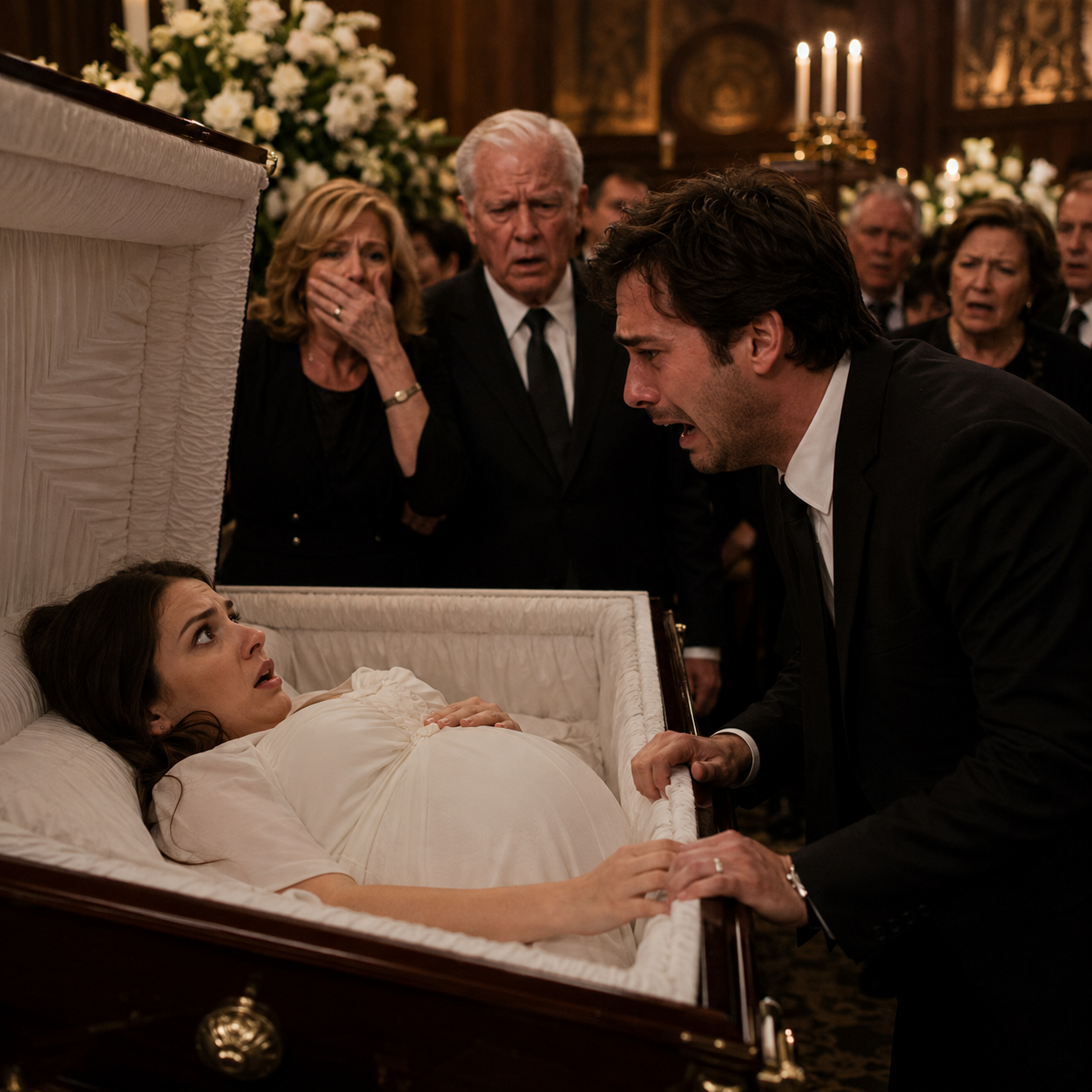 A BILLIONAIRE PLOTTED TO LOCK HIS PREGNANT WIFE IN A COFFIN FOR HER FORTUNE… BUT HE DIDN’T EXPECT THE ULTIMATE SHOCK WHEN THE LID FINALLY CLOSED