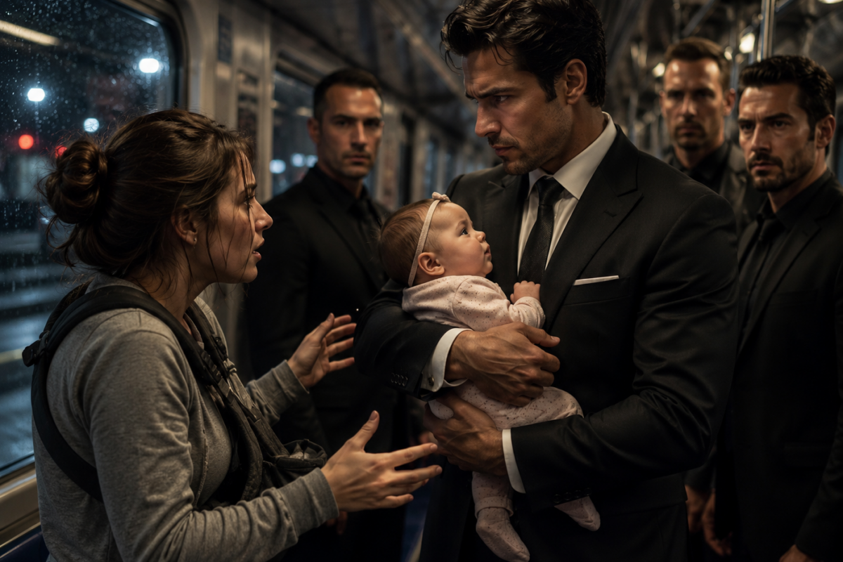 I fell asleep with my baby on a late-night train—when I woke up, she was in a mafia boss’s arms