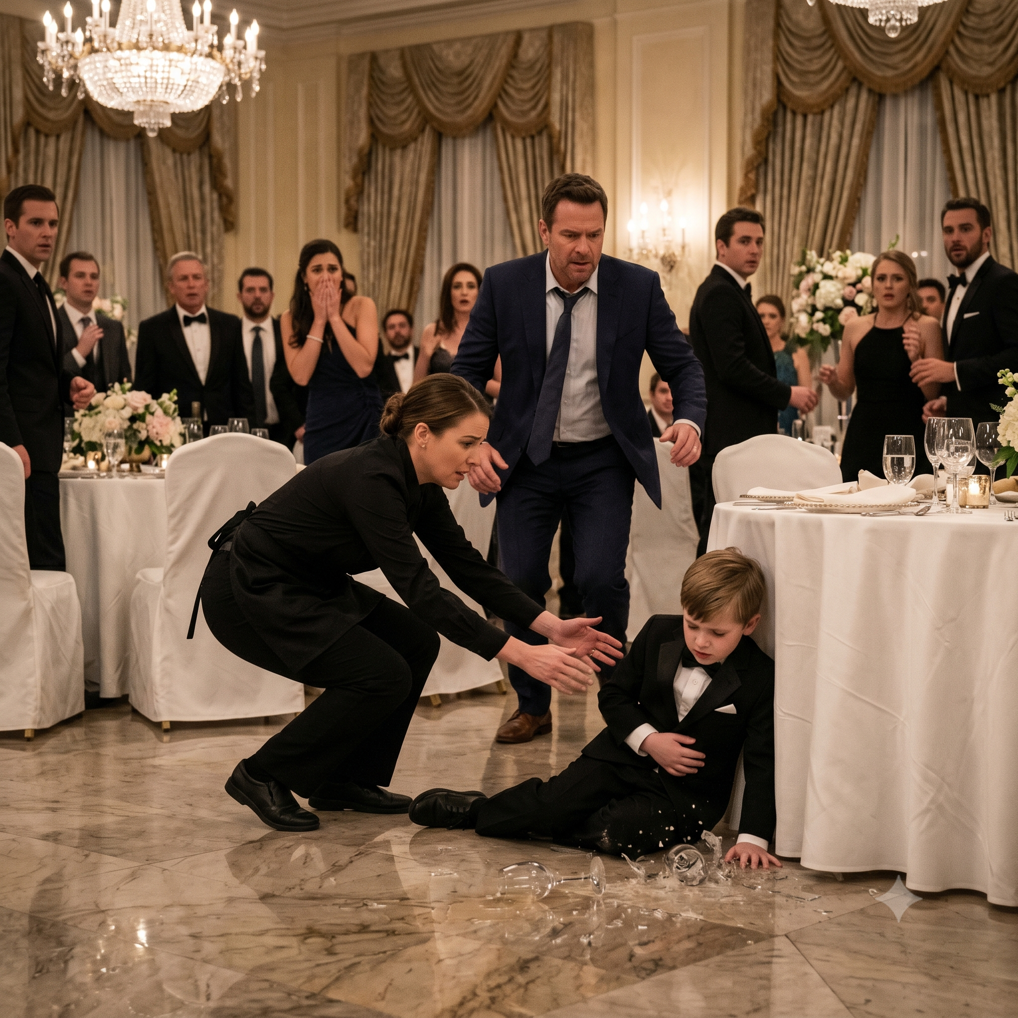 THE HEAD OF THE SYNDICATE ORDERED HIS GUARDS TO DRAG ME OUT FOR RUINING HIS GALAโฆ UNTIL THE LOWLY MAID REVEALED THE CHILLING TRUTH HIDDEN IN A CHAMPAGNE GLASS