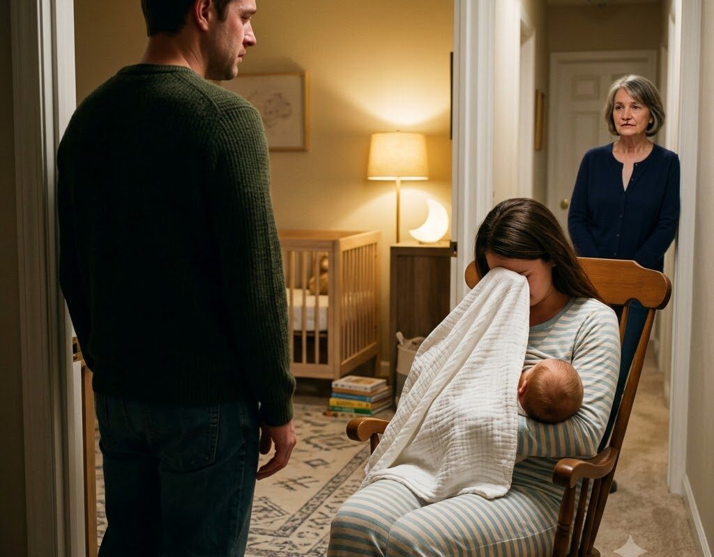 I Finally Learned Why My Wife Covered Her Face Every Time She Breastfed Our Son—Her Five Words Broke My Heart