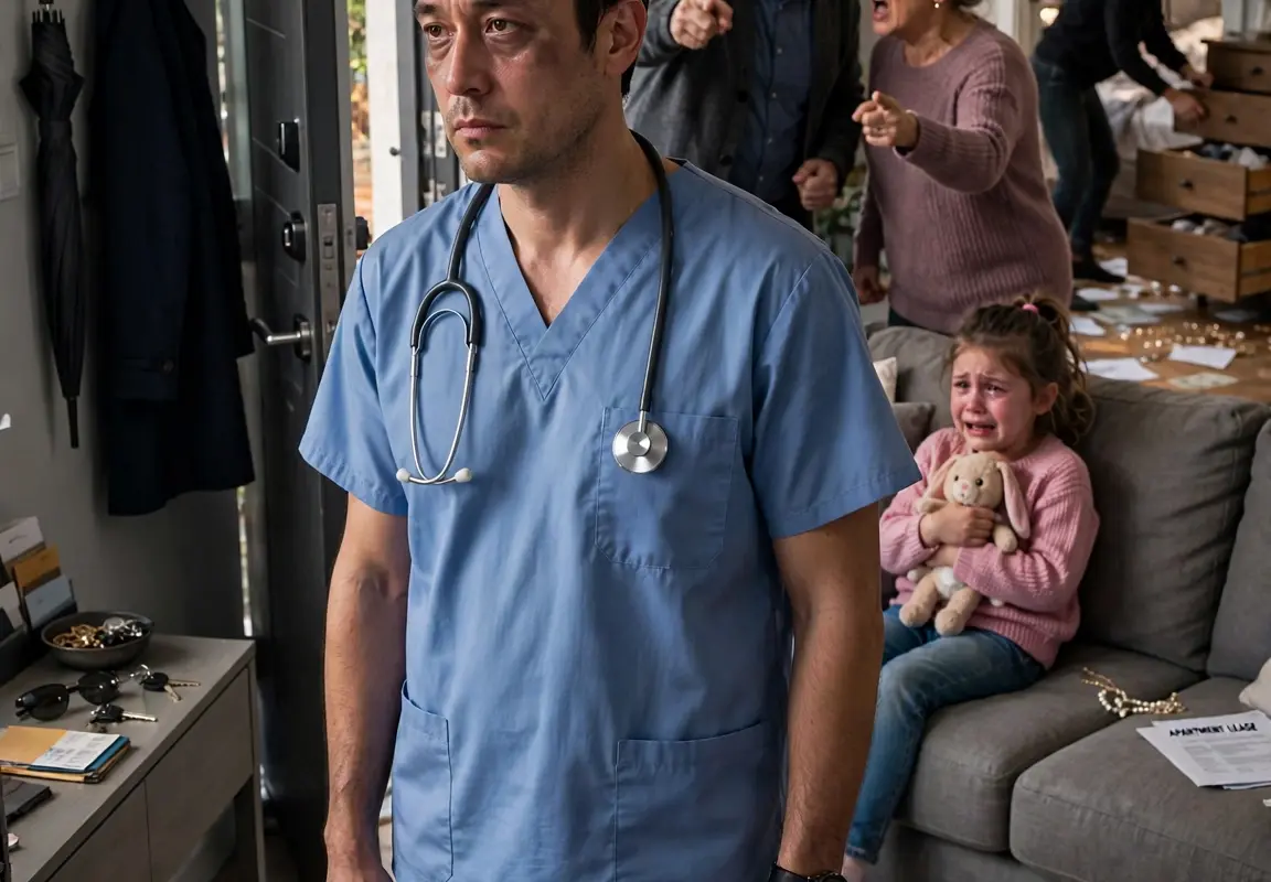 After finishing a grueling surgery, I walked into chaos: my parents were shouting, my sister was ransacking my bedroom for valuables, and my frightened daughter was hiding in the corner, sobbing. They expected me to endure it like always. They were terribly wrong.