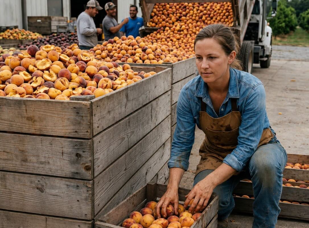 THE PACKING HOUSE CALLED THIRTY TONS OF PEACHES GARBAGE—UNTIL A FARMER’S DAUGHTER MADE THEM WORTH MORE THAN THE ORCHARD
