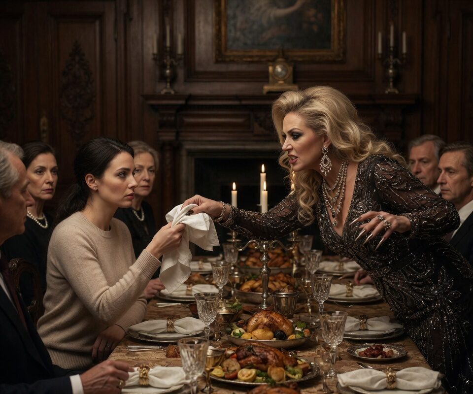 “This steak smells weird,” my son whispered at Thanksgiving dinner. When my nephew reached for the plate, my wife suddenly screamed in panic—and everyone at the table stopped breathing.