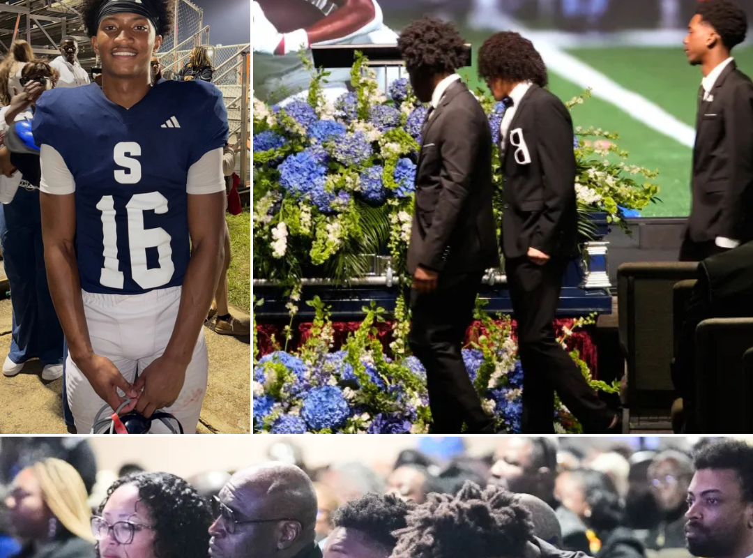 Heartbreaking F@rewell: Emotional photos capture Nolan Wells’ parents walking behind his c@sket after the pastor’s moving eulogy