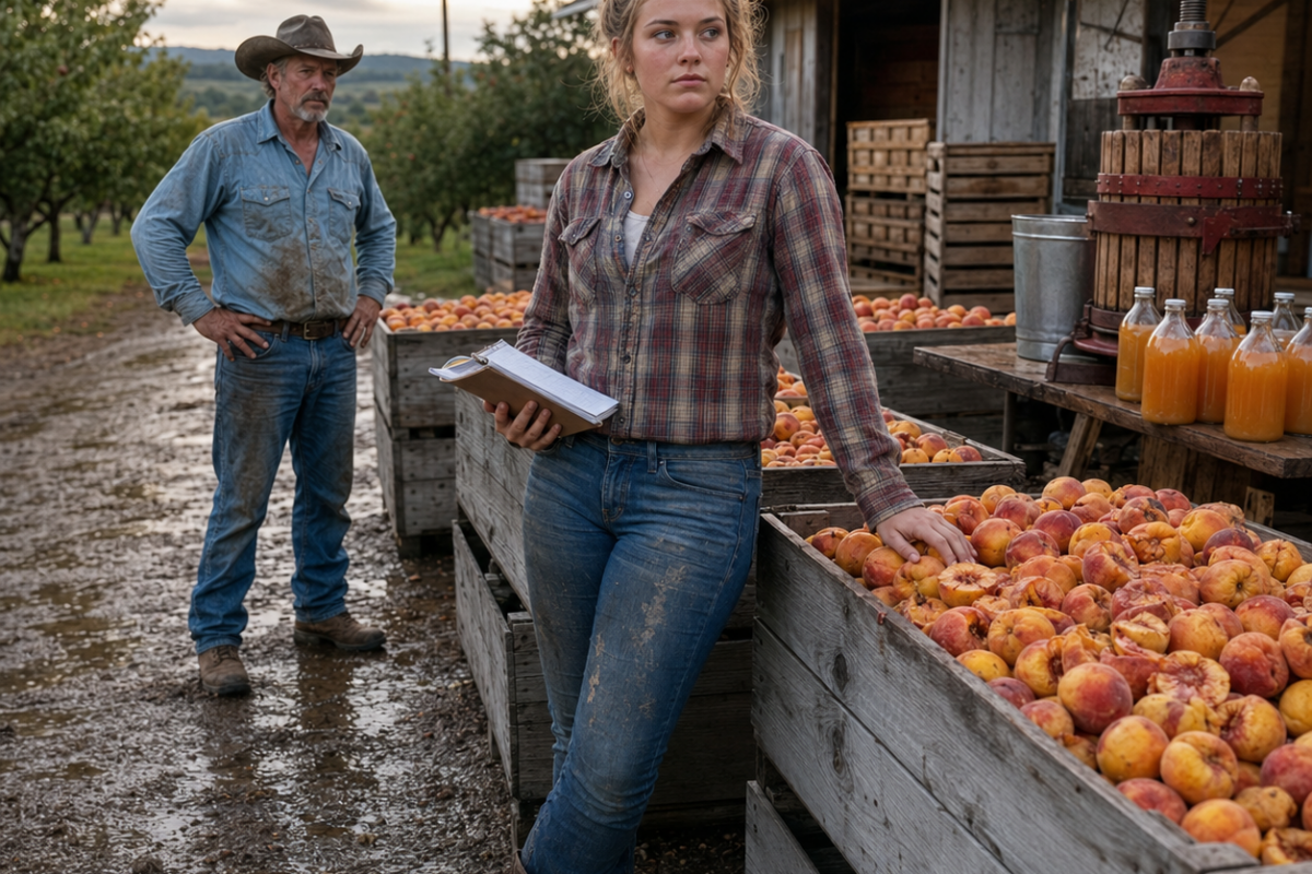 At nineteen years old, this farm girl transformed 30 tons of peaches, rejected by a packing plant (because of cracked skins), into a cider empire that defeated the local monopoly