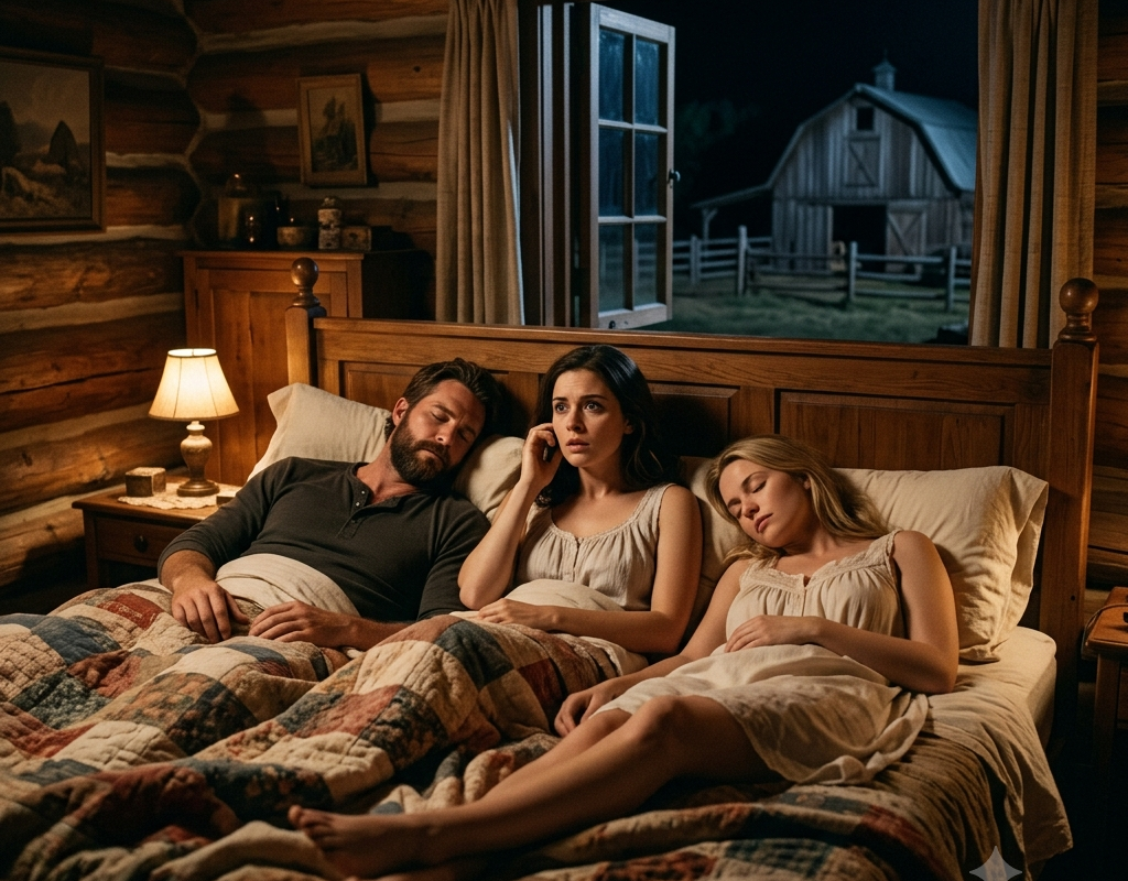 My Brother’s New Wife Slept Between Me and My Rancher Husband Every Night — Until I Heard the Barn Latch