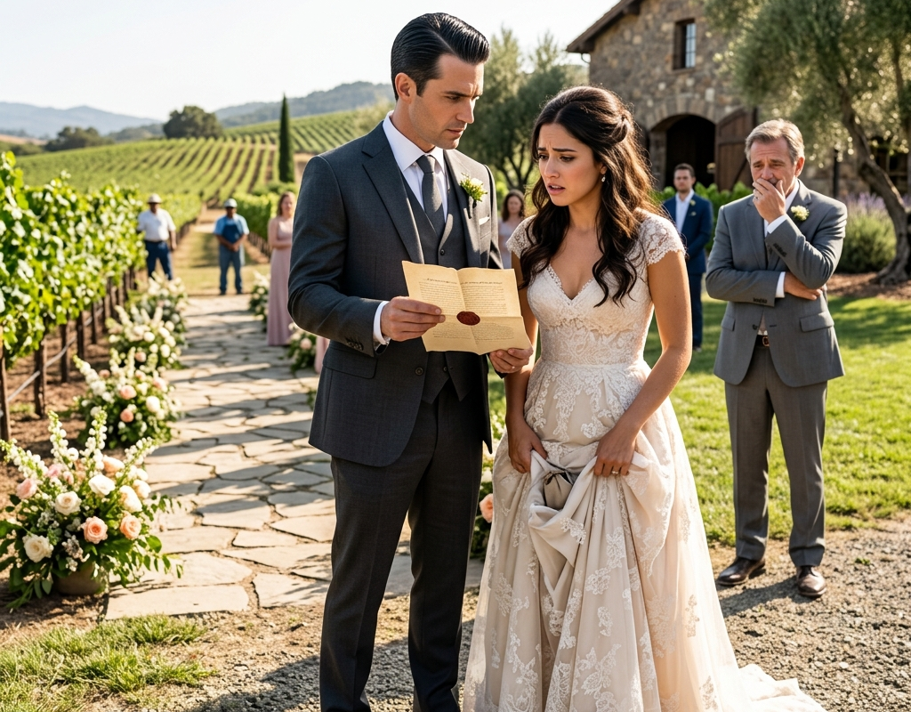 My Wedding Was Supposed to Save My Father’s Vineyard — Then My Husband Found the Land Deed Hidden in My Dress