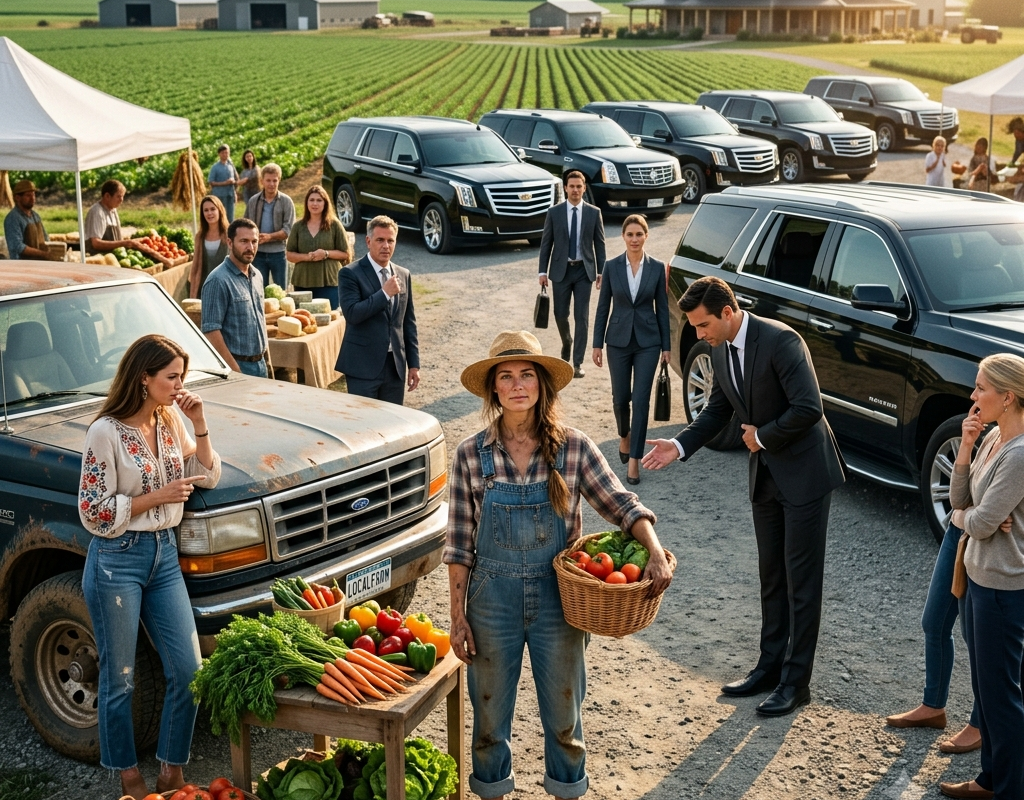 Everyone Mocked the Poor Vegetable Seller at the Market—Then 6 Luxury SUVs Arrived and Revealed Her Secret
