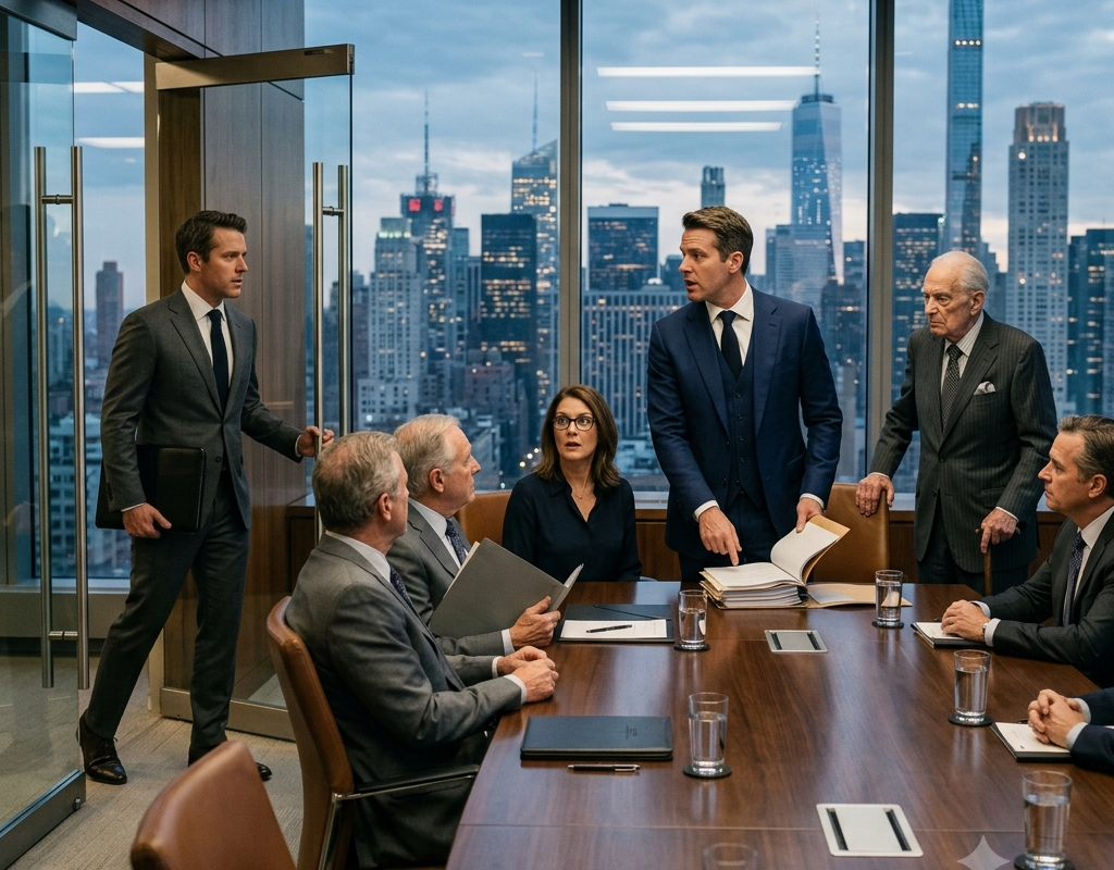 I returned to the office at 8:45 a.m. with the signed Kingswell agreement under my arm. Preston was waiting in the boardroom with his mother and three lawyers.