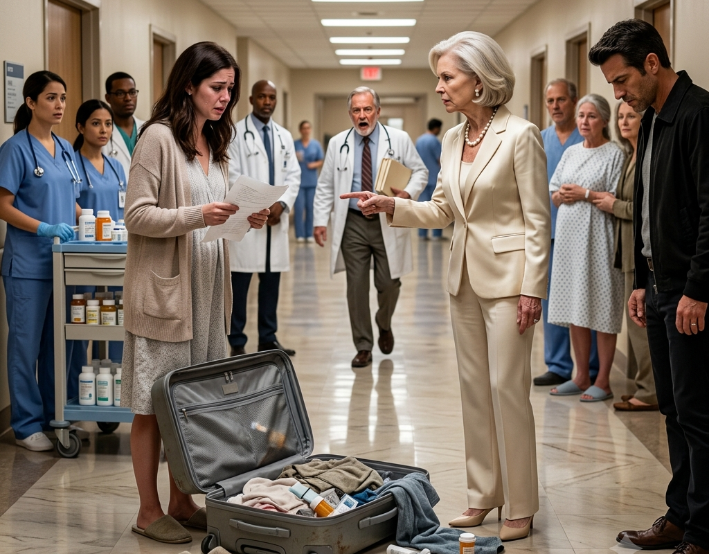 My Mother-in-Law Threw My Suitcase Out of the Hospital the Day I Was Discharged—Then the Doctor Revealed a Secret That Left My Husband’s Entire Family Speechless!