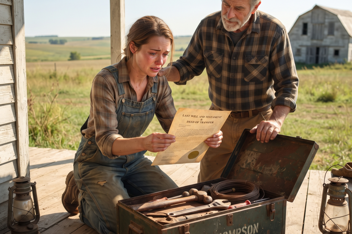 They Took My Father’s Farm and Left Me His Rusty Tool Chest — Then I Found the Deed Under the False Bottom
