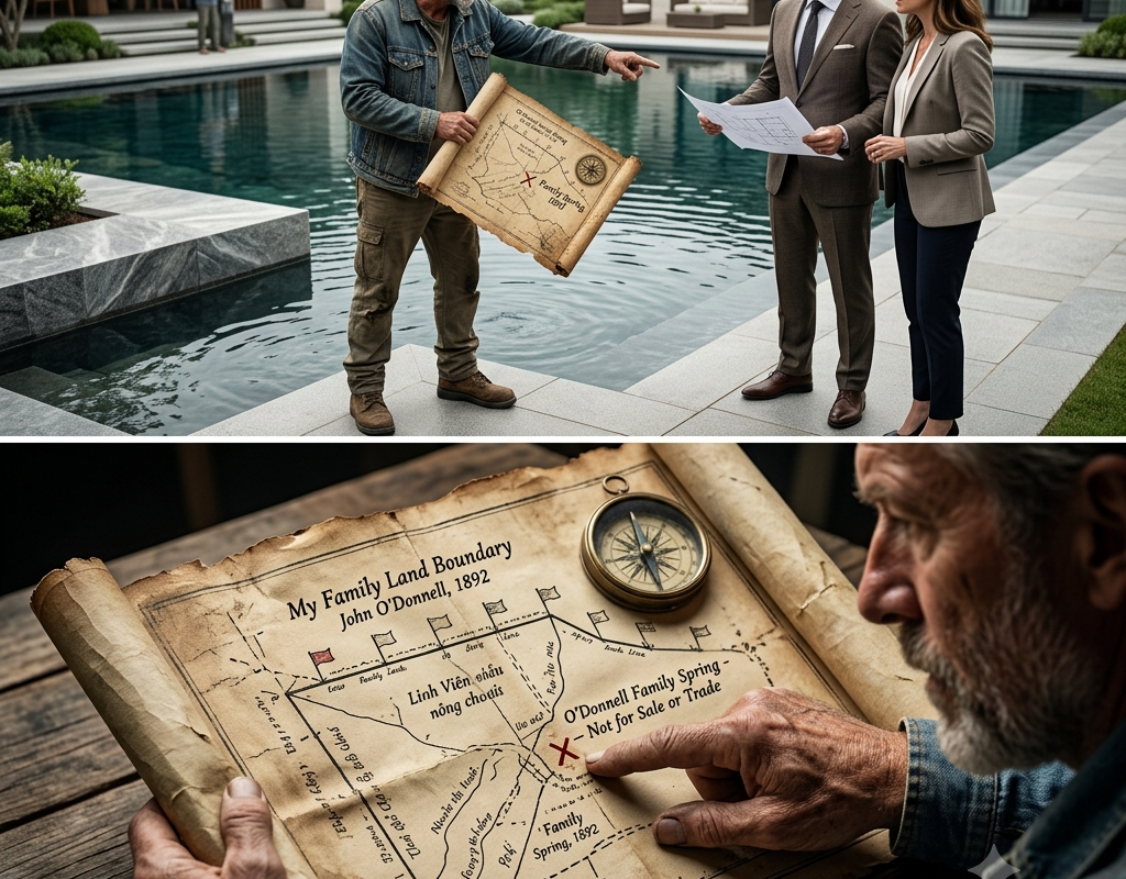 They Built a ‘Sacred Reflection Pond’ Over My Family’s Stock Spring — Then My Grandfather’s Map Proved It Wasn’t Their Land
