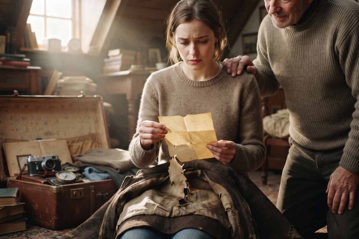 They Left Me My Father’s Old Coat — Then I Found the Letter Sewn Into the Lining