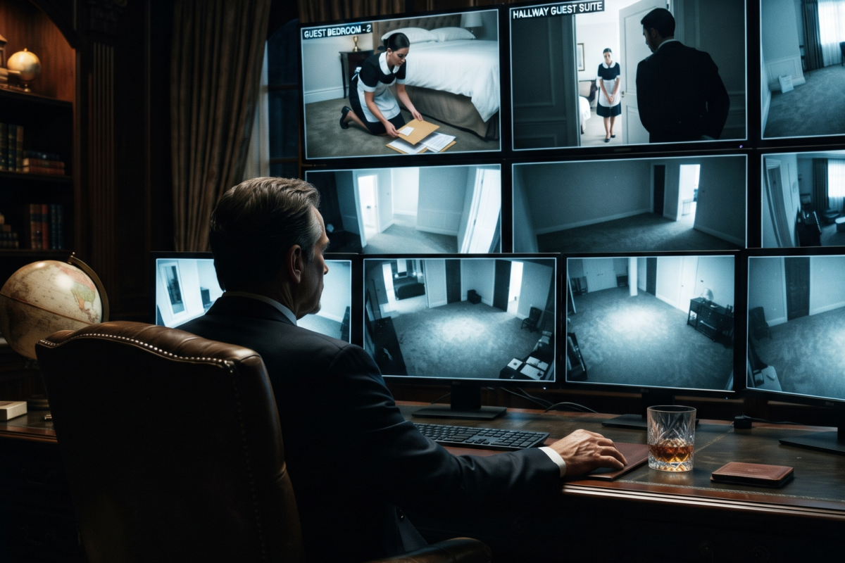 SHE WALKED INTO THE WRONG ROOM AND FOUND HER LIFE LAID BARE ON A SCREEN